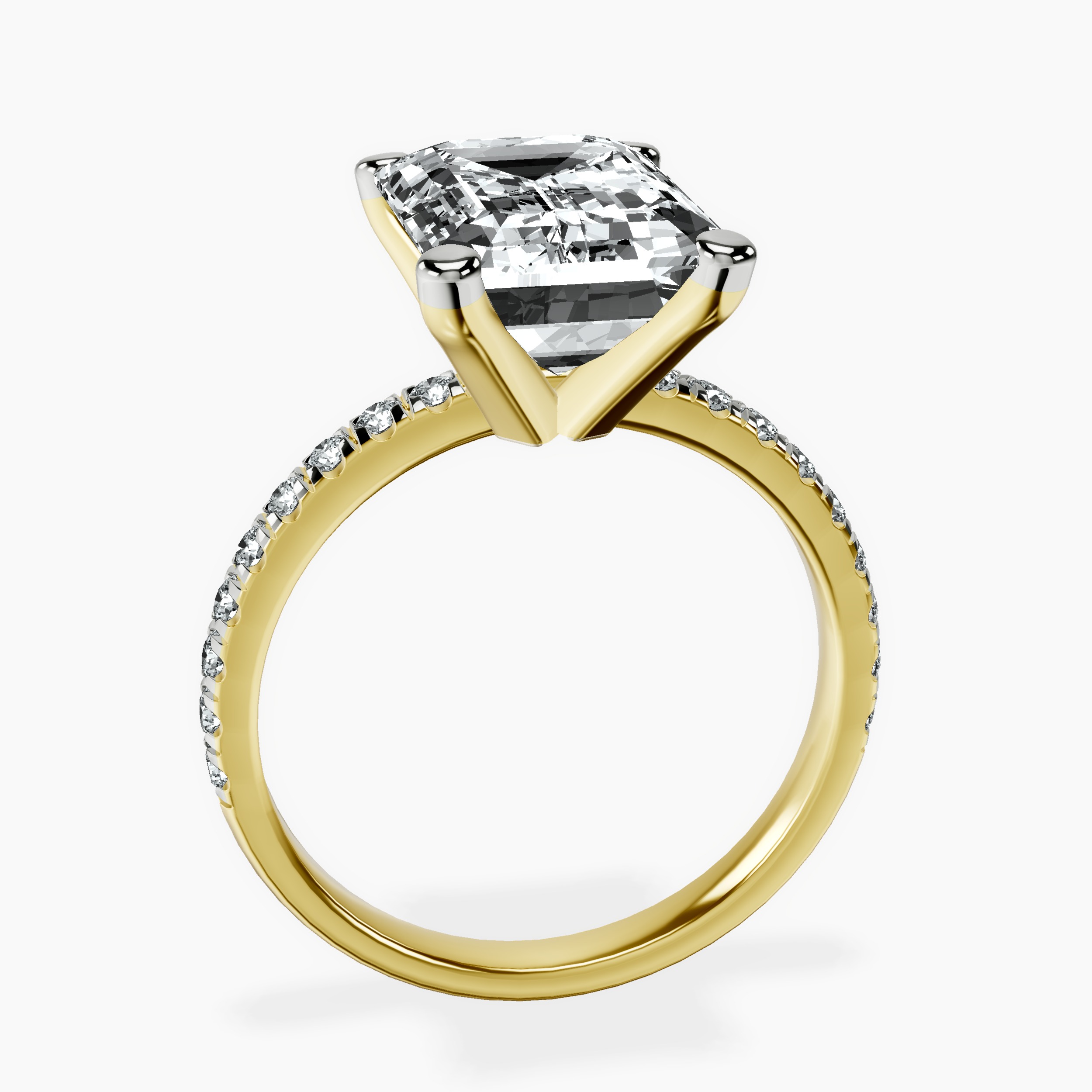 14kt Yellow Gold Venetia Half Eternity Lab Diamond Ring side right image one