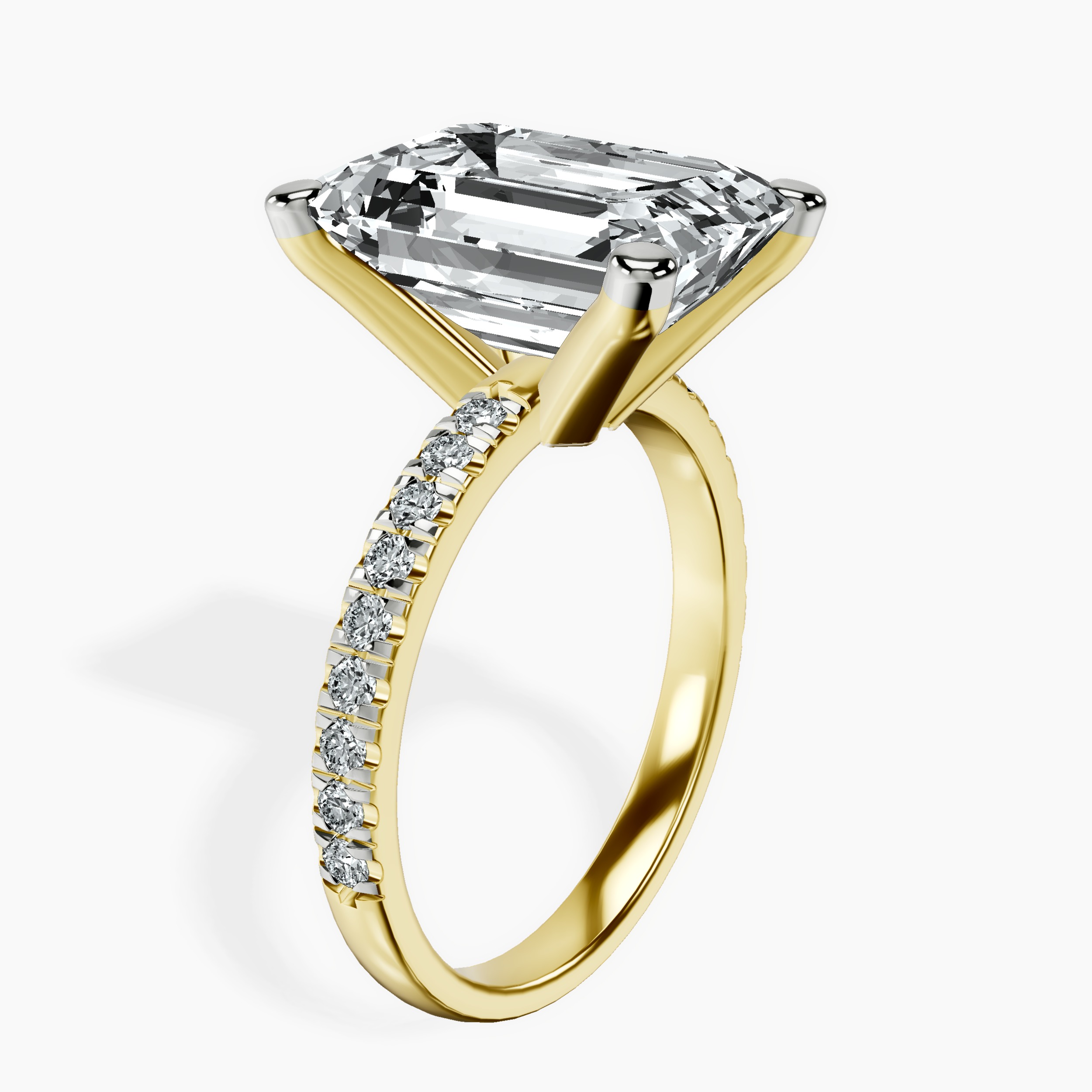 10kt Yellow Gold Venetia Half Eternity Lab Diamond Ring standing product image one