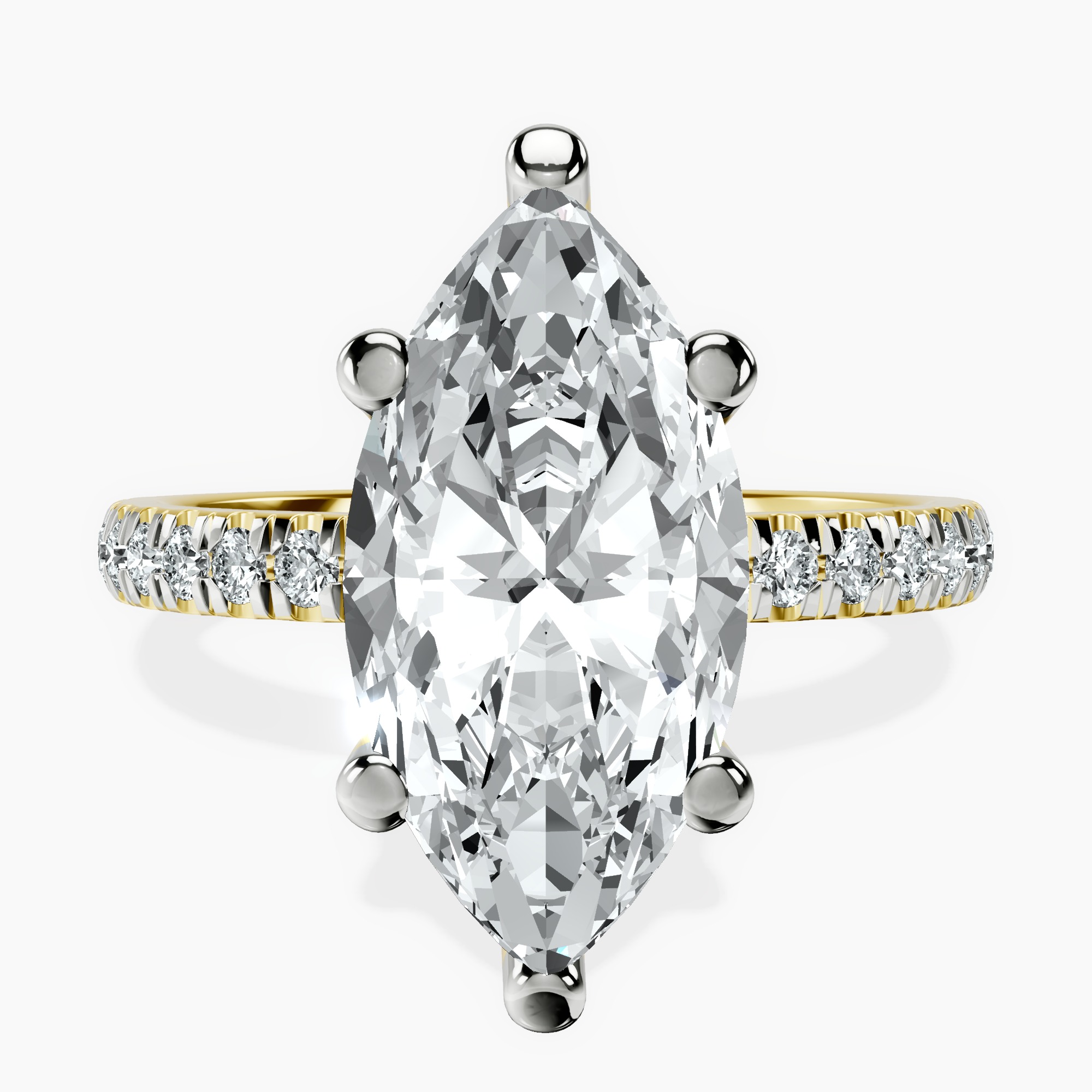 14kt Yellow Gold Venetia Half Eternity Lab Diamond Ring front image