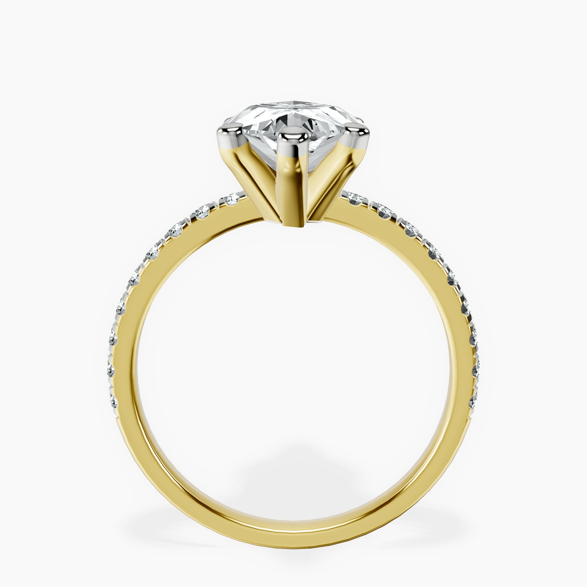 14kt Yellow Gold Venetia Half Eternity Lab Diamond Ring side right image one