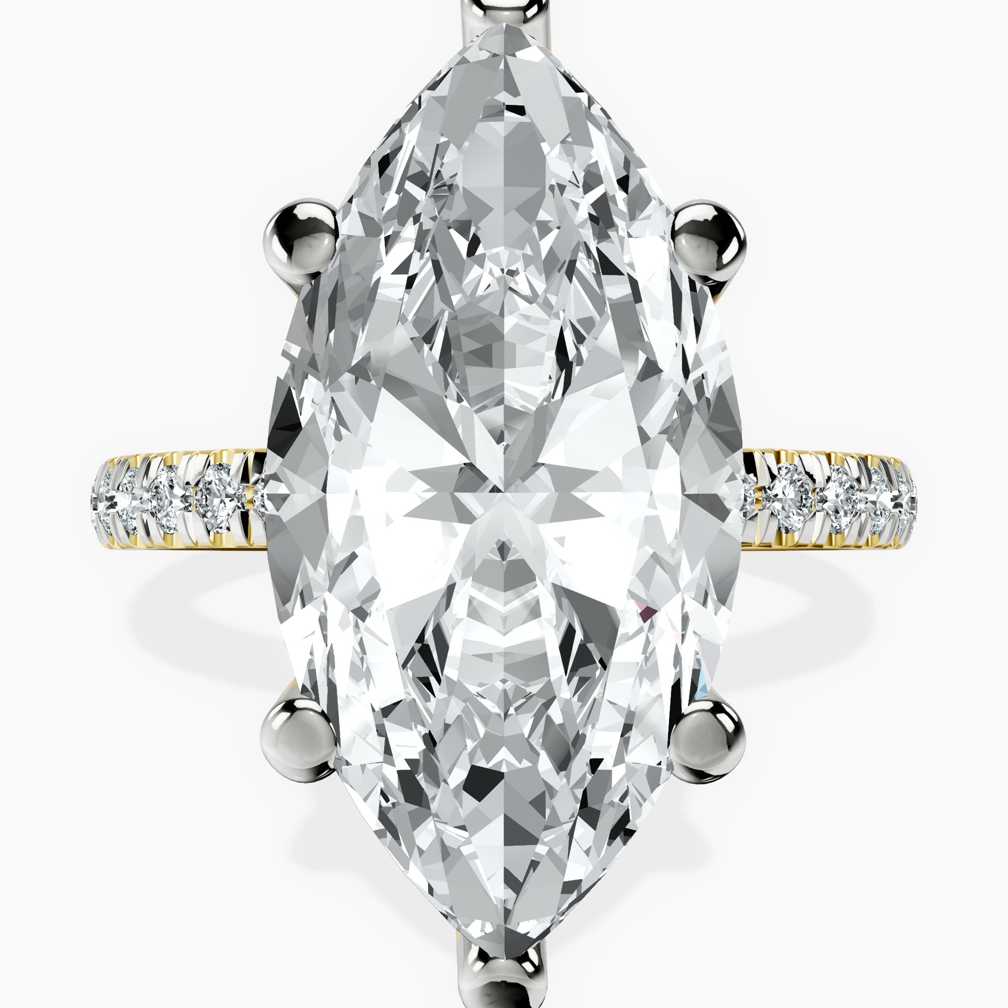 14kt Yellow Gold Venetia Half Eternity Lab Diamond Ring front image
