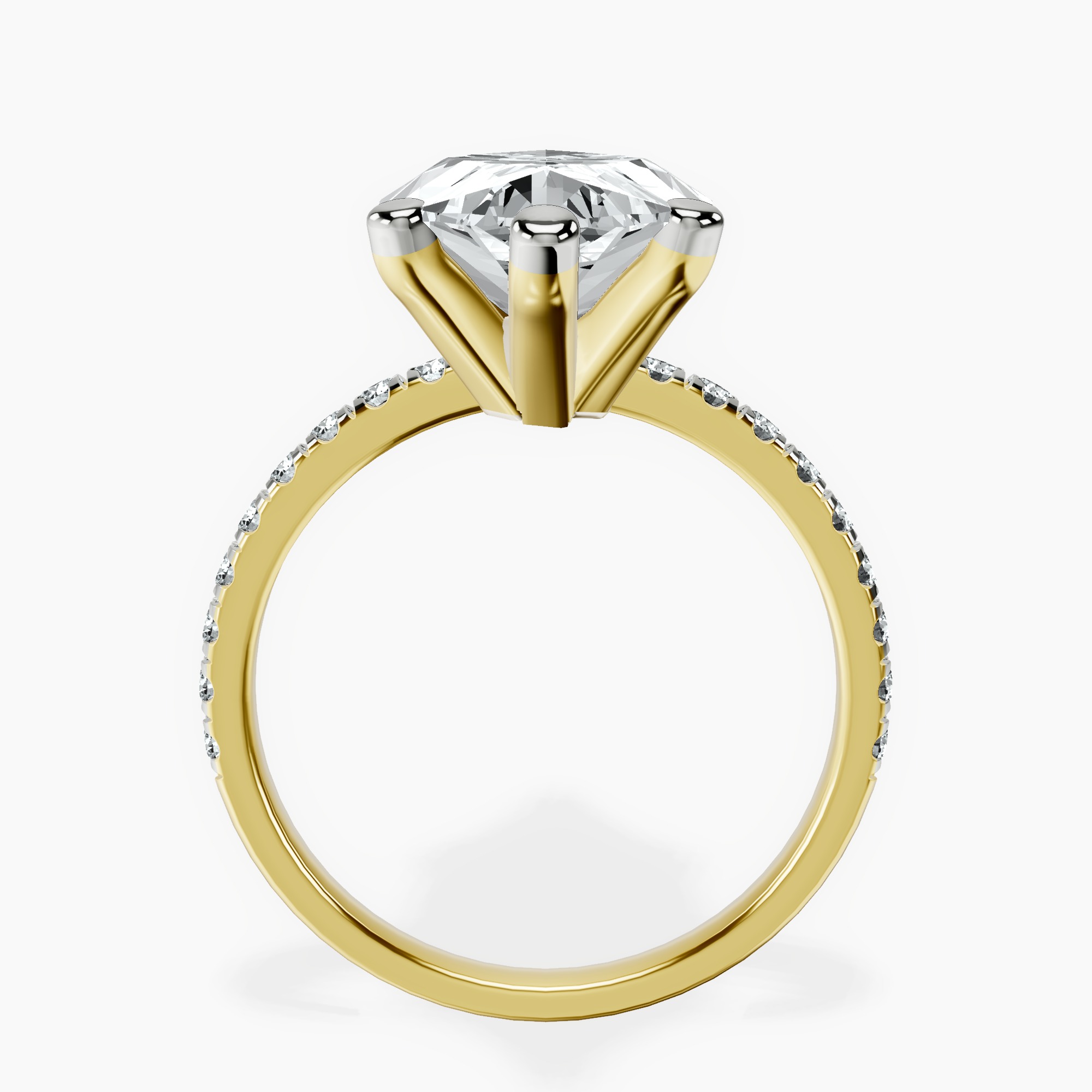 14kt Yellow Gold Venetia Half Eternity Lab Diamond Ring side right image one