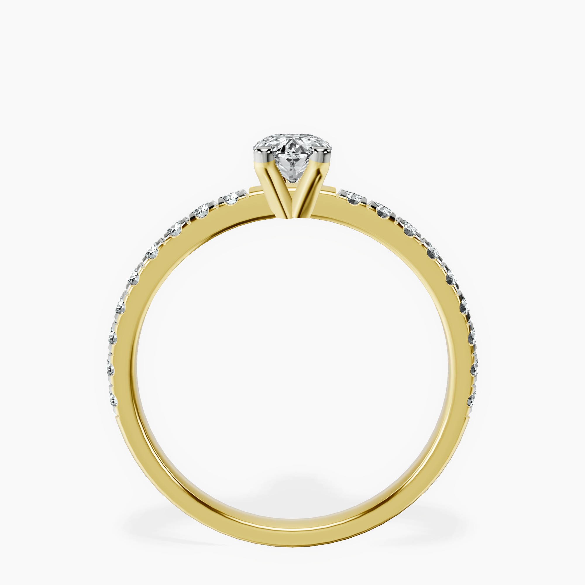 14kt Yellow Gold Venetia Half Eternity Lab Diamond Ring side right image one