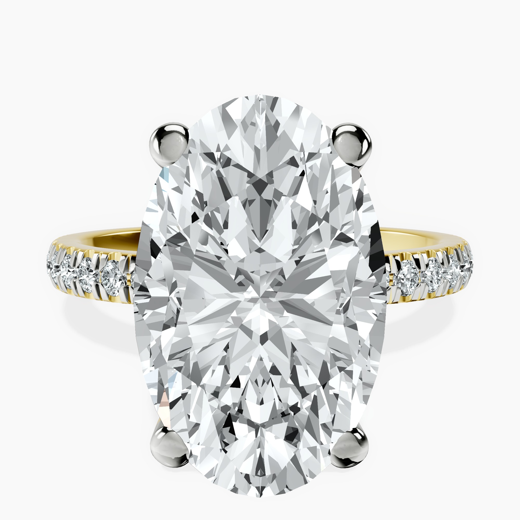 10kt Yellow Gold Venetia Half Eternity Lab Diamond Ring front image