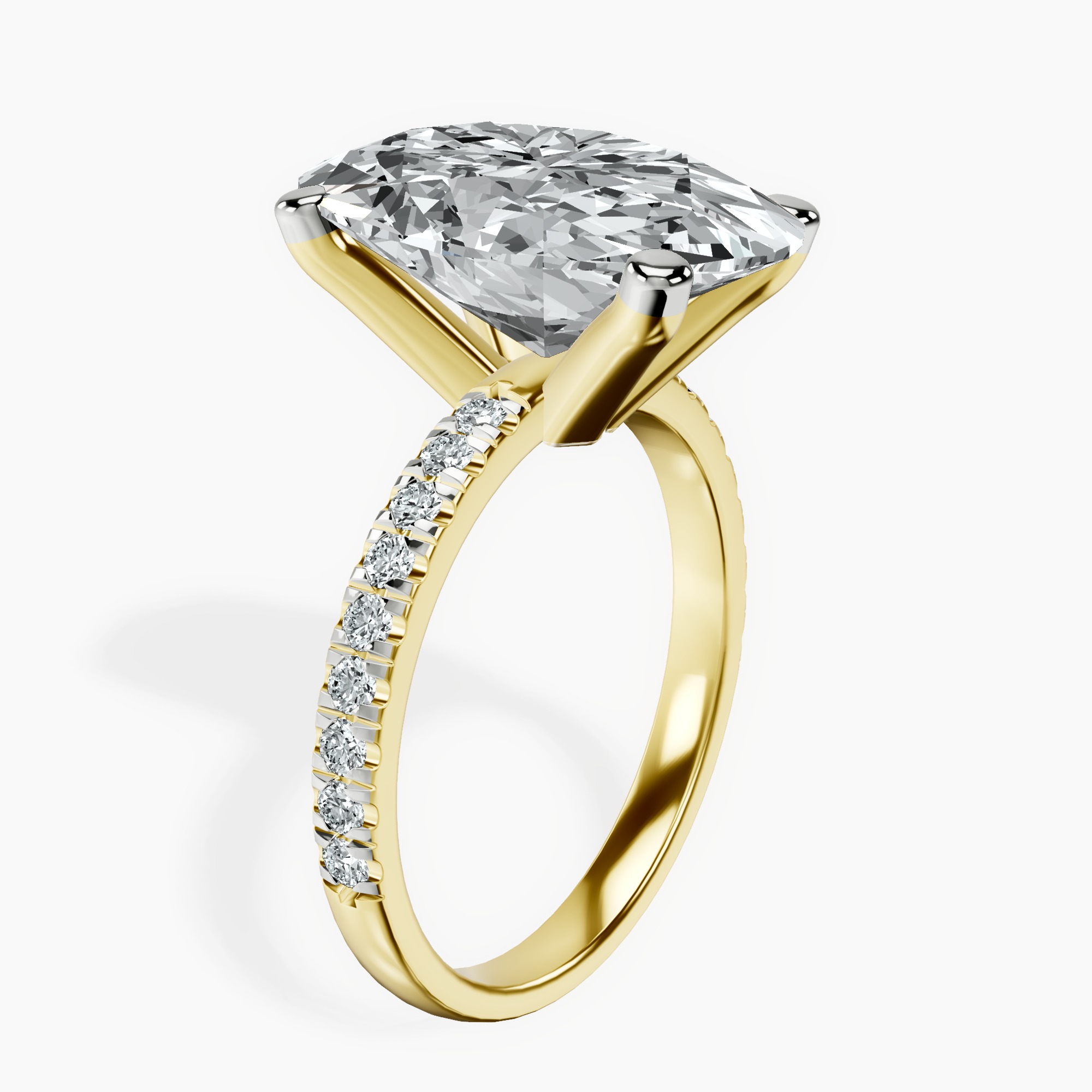 10kt Yellow Gold Venetia Half Eternity Lab Diamond Ring standing product image one