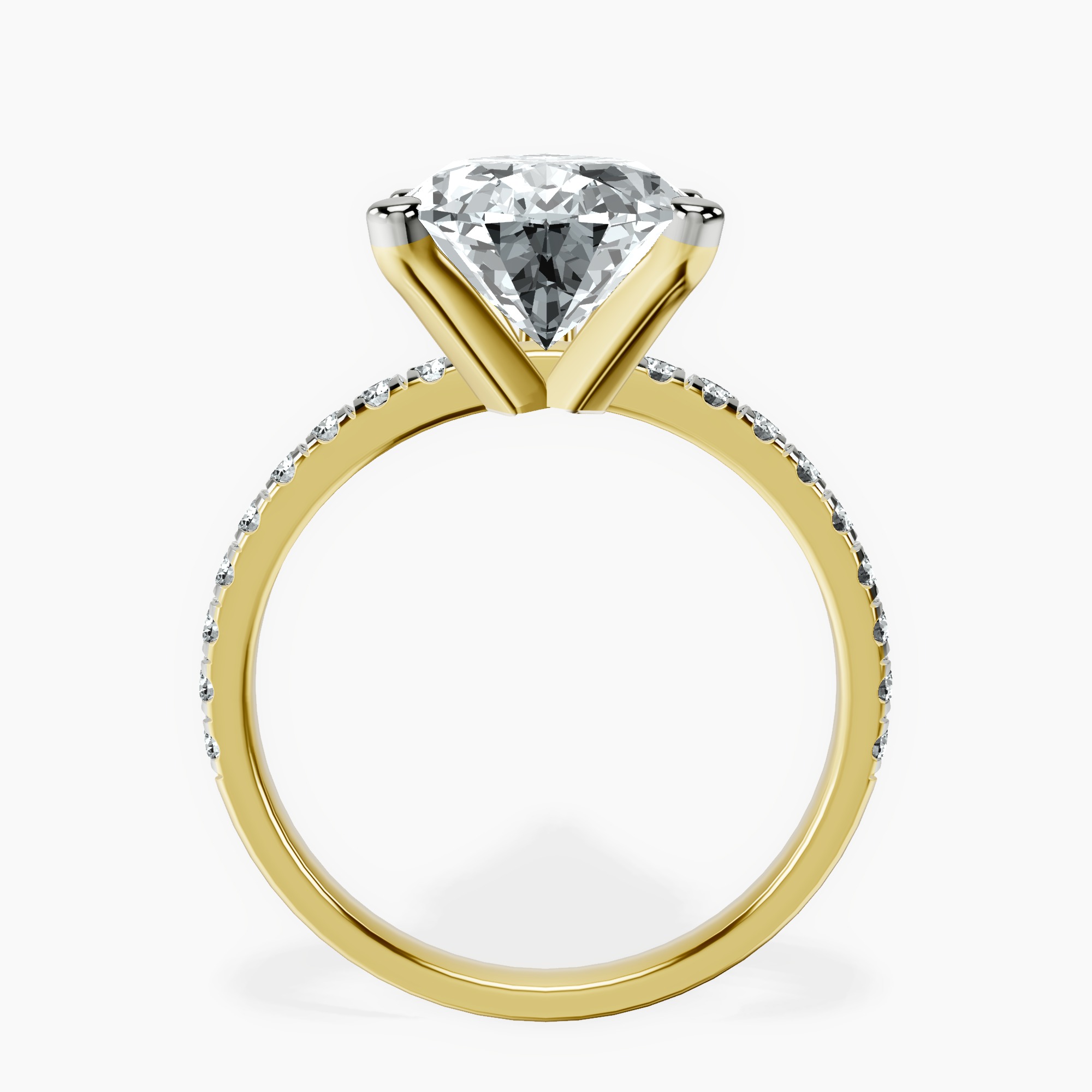 14kt Yellow Gold Venetia Half Eternity Lab Diamond Ring side right image one