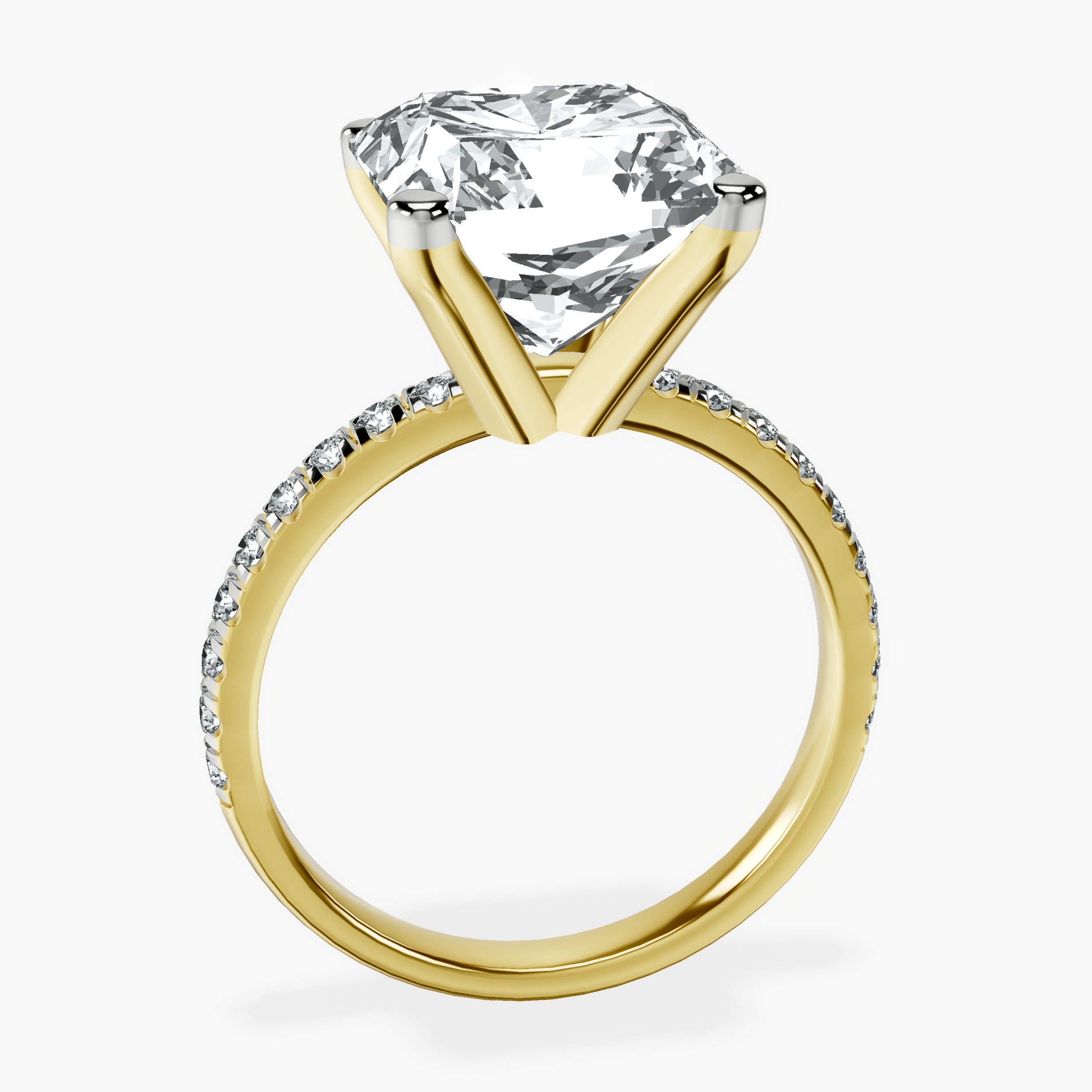 14kt Yellow Gold Venetia Half Eternity Lab Diamond Ring side right image one