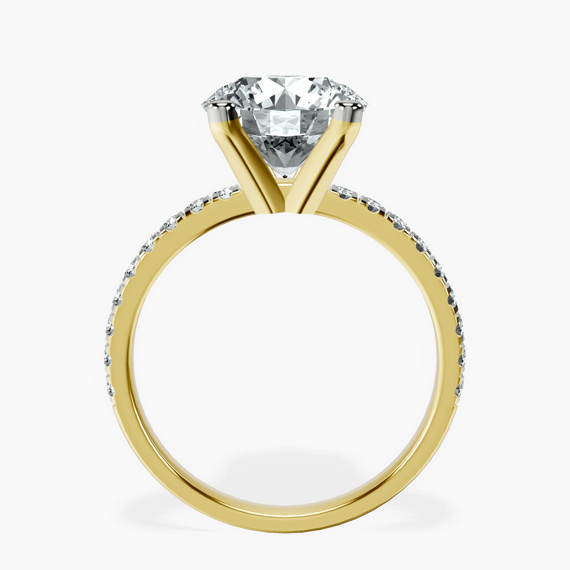 10kt Yellow Gold Venetia Half Eternity Lab Diamond Ring side right image one