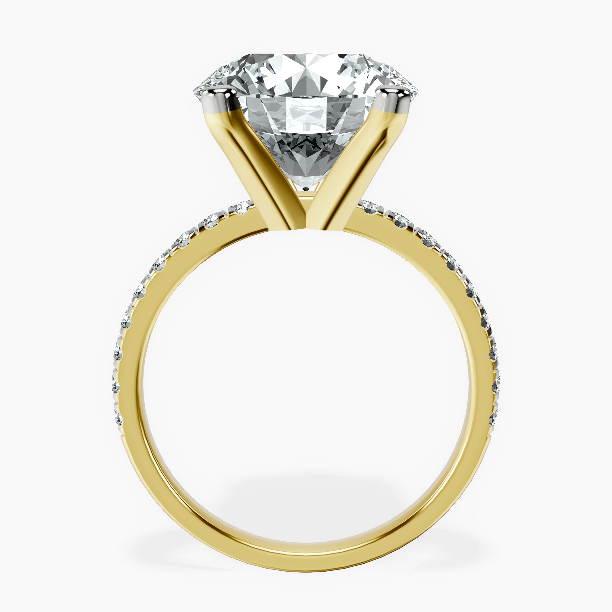 10kt Yellow Gold Venetia Half Eternity Lab Diamond Ring side right image one