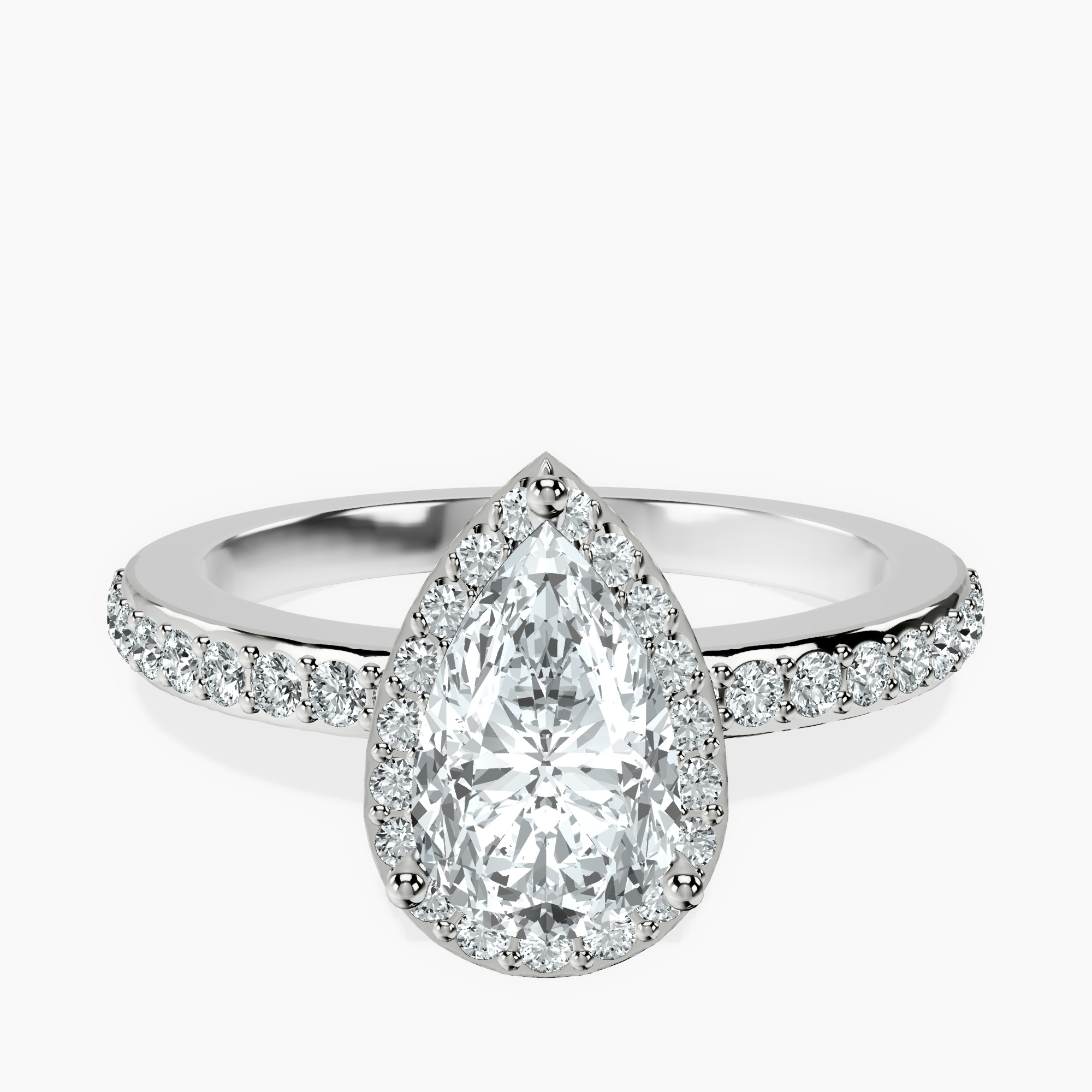 Platinum Lumina Halo Lab Diamond Eternity Ring front image