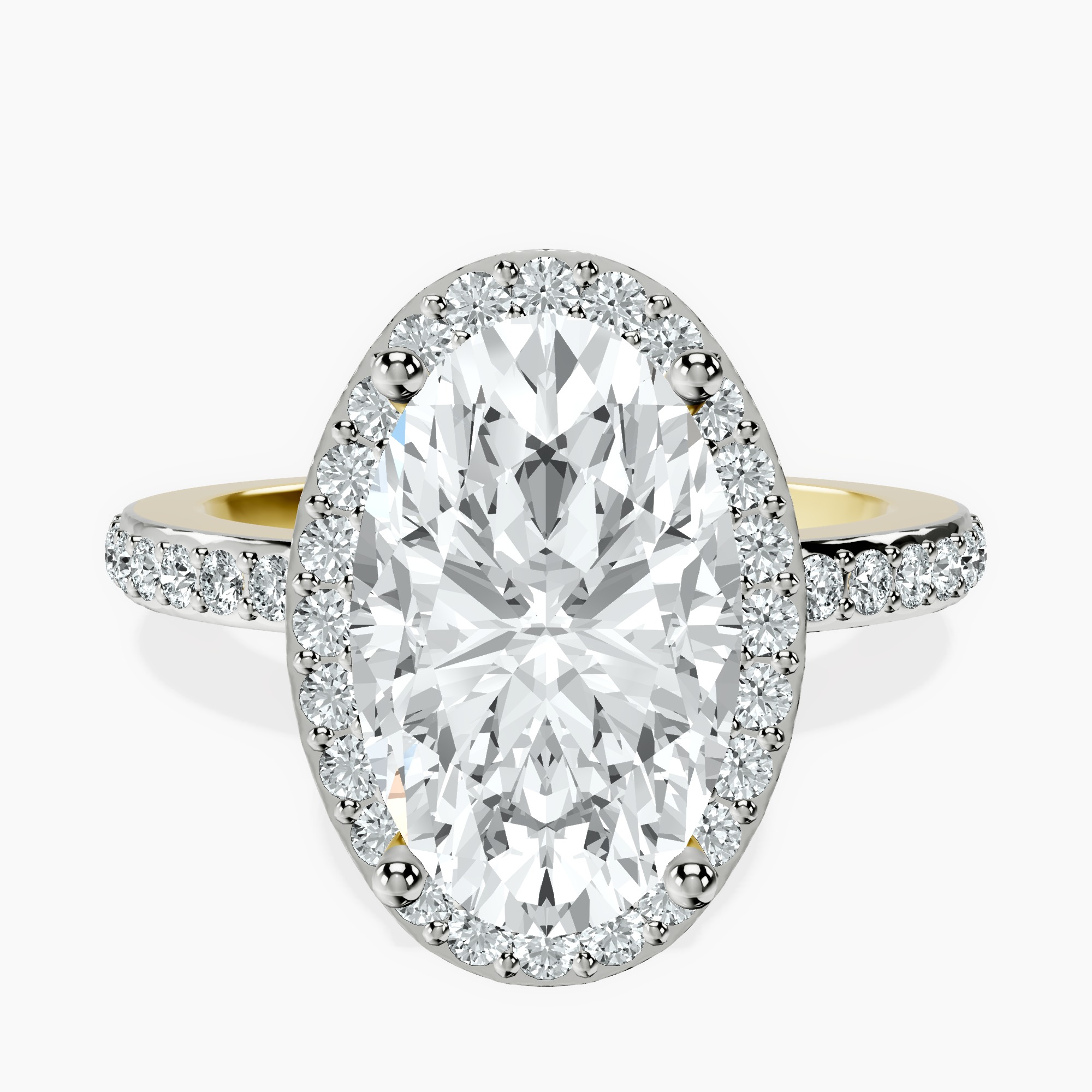 10kt Yellow Gold Lumina Halo Lab Diamond Eternity Ring front image