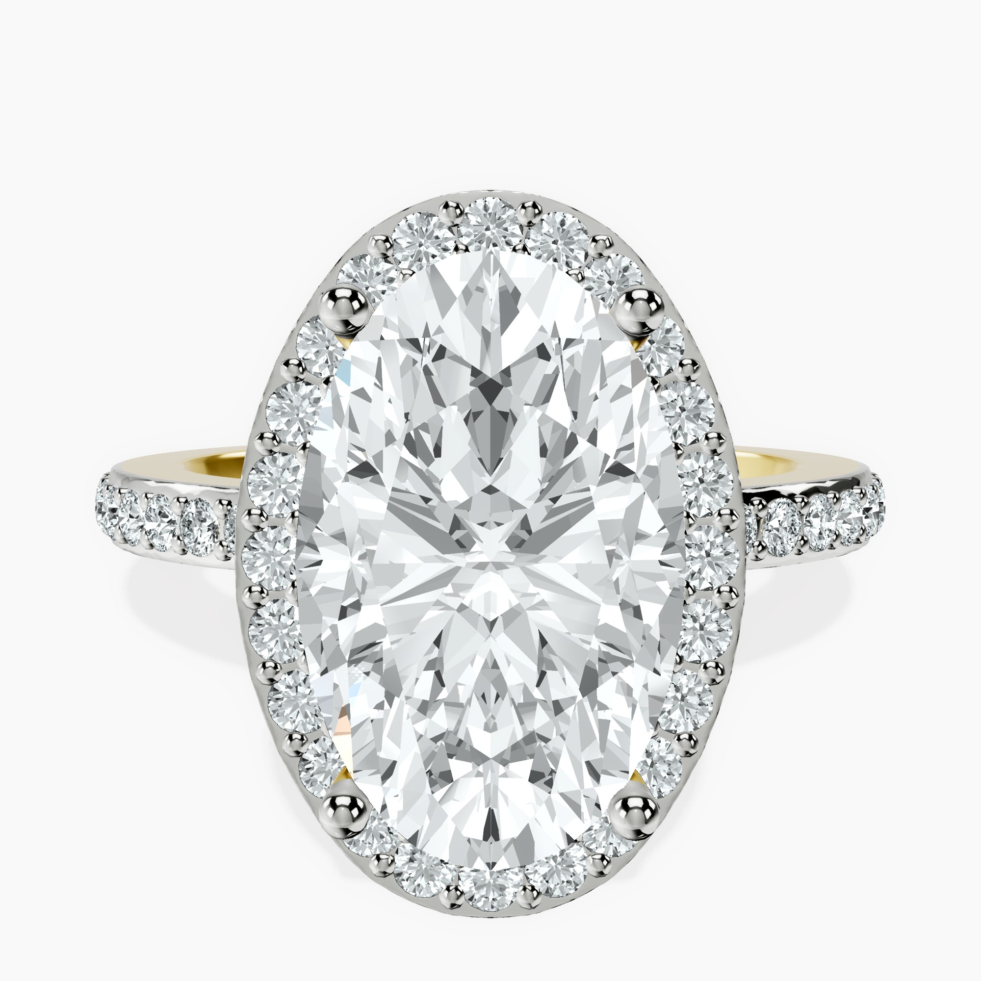 10kt Yellow Gold Lumina Halo Lab Diamond Eternity Ring front image