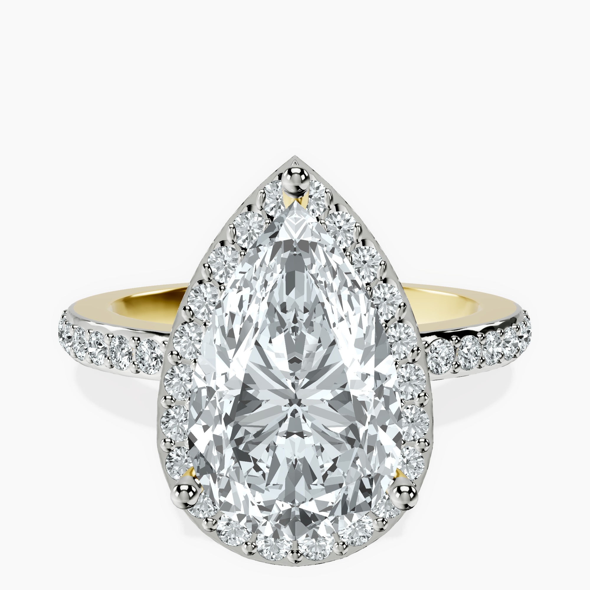 10kt Yellow Gold Lumina Halo Lab Diamond Eternity Ring front image