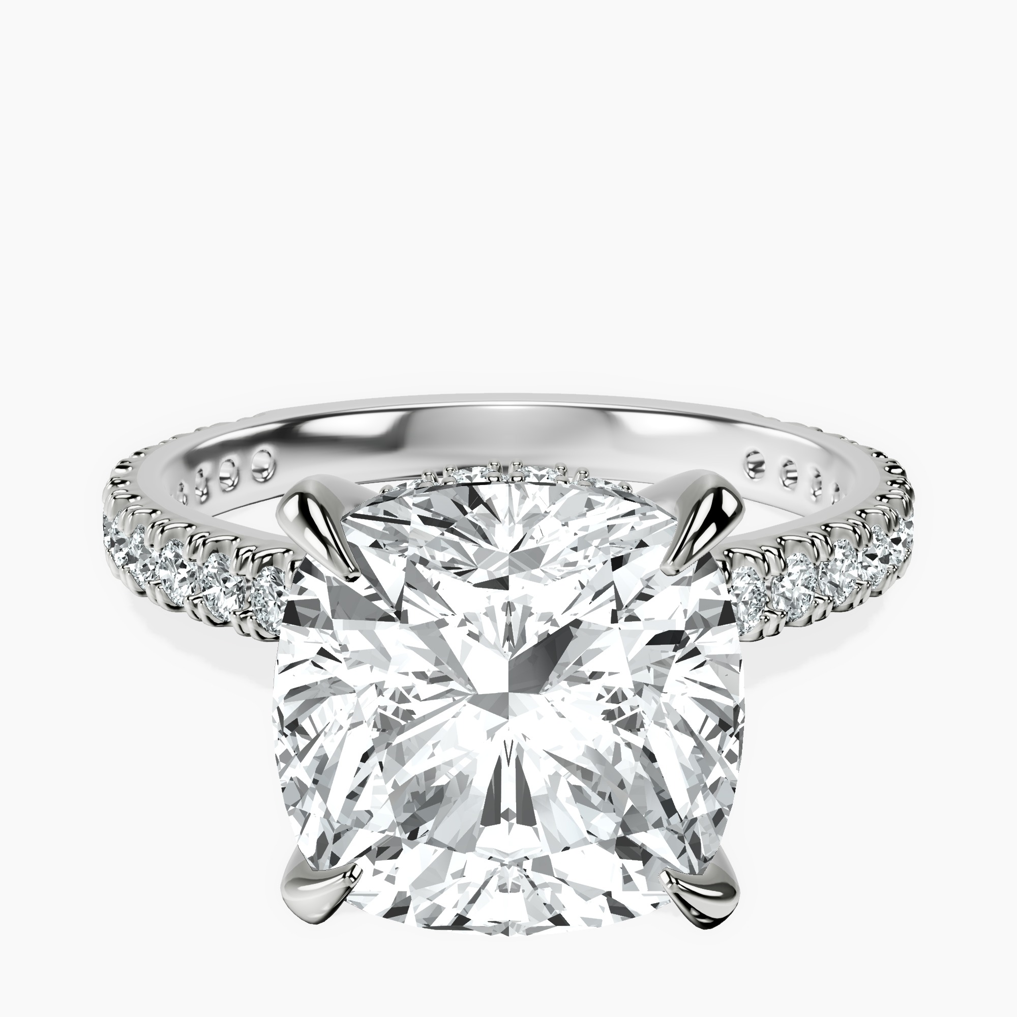 Platinum Myra Secret Halo Lab Diamond Ring front image