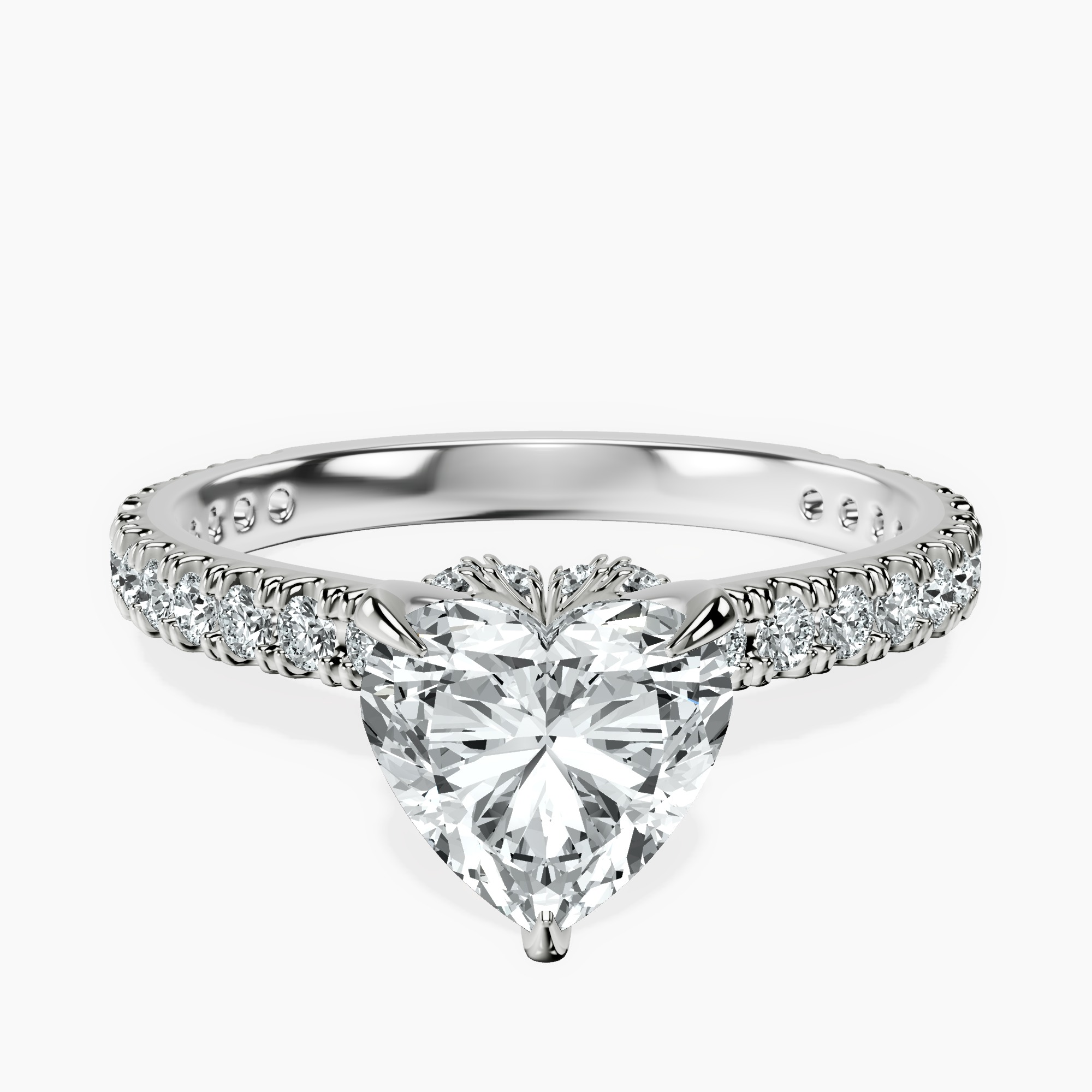 1.29 ct. heart Myra Halo Ring in 10kt white gold rtr top