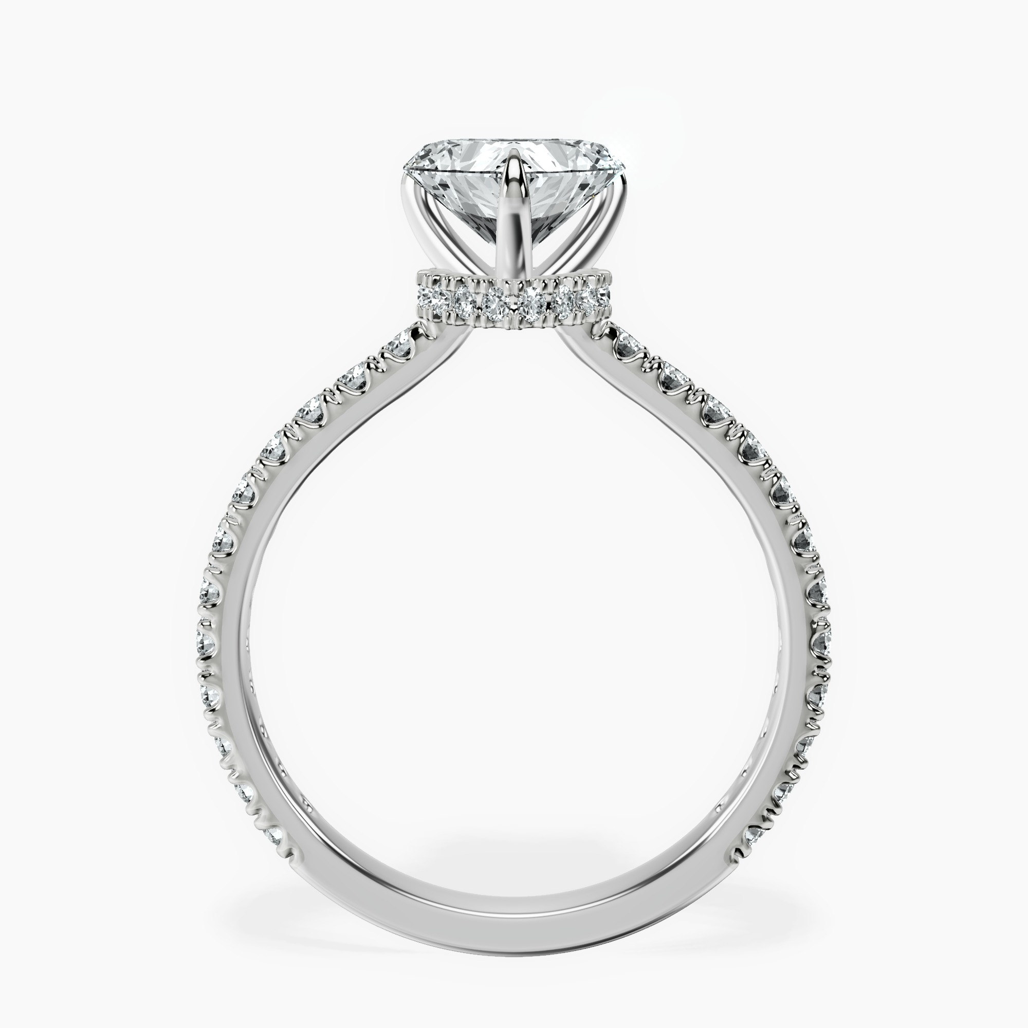1.29 ct. heart Myra Halo Ring in 10kt white gold side right image one