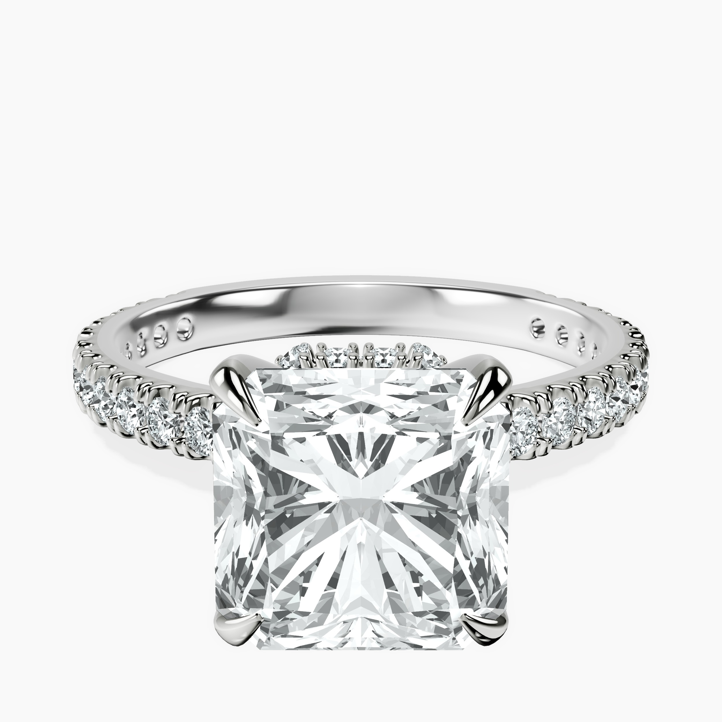 Platinum Myra Secret Halo Lab Diamond Ring front image