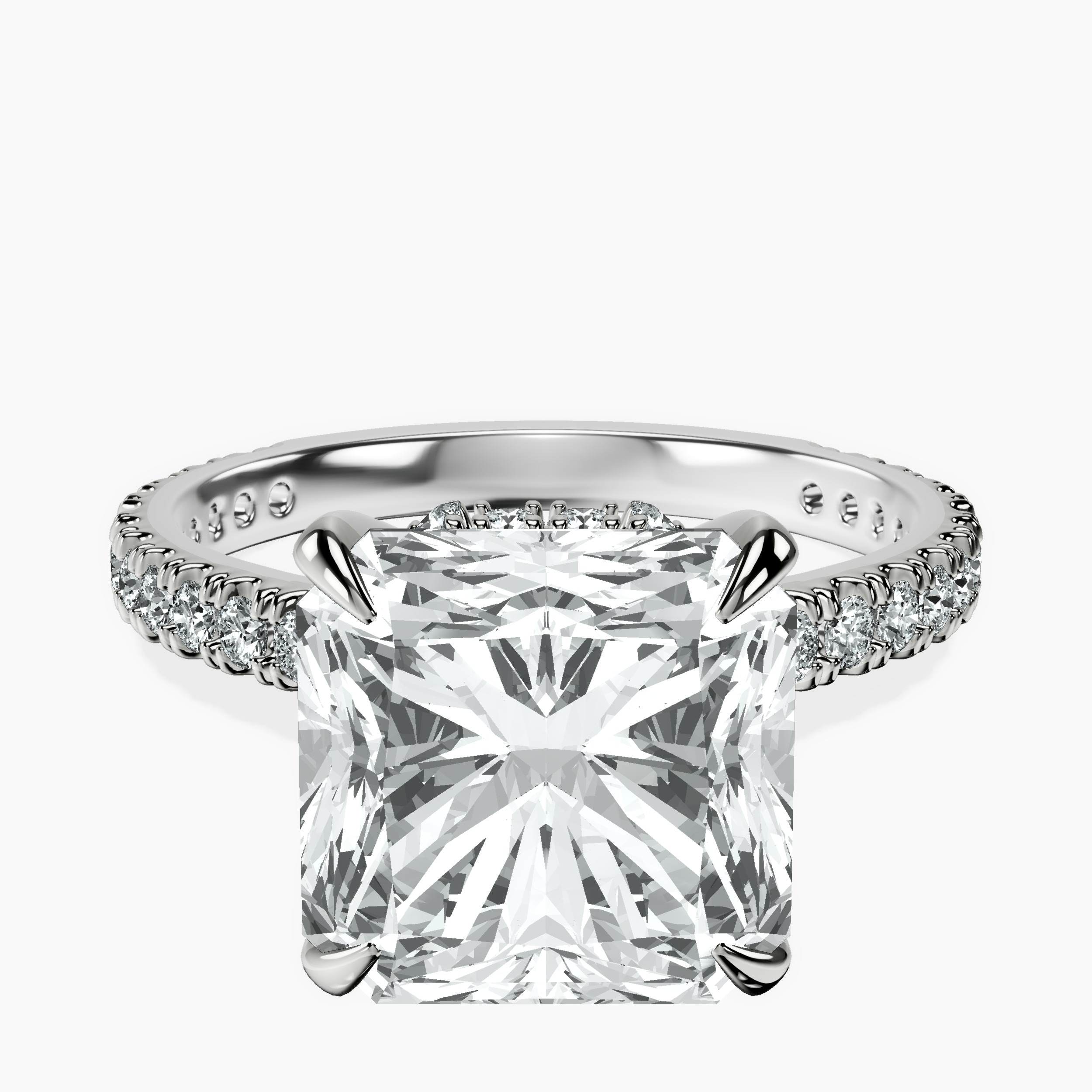 Platinum Myra Secret Halo Lab Diamond Ring front image