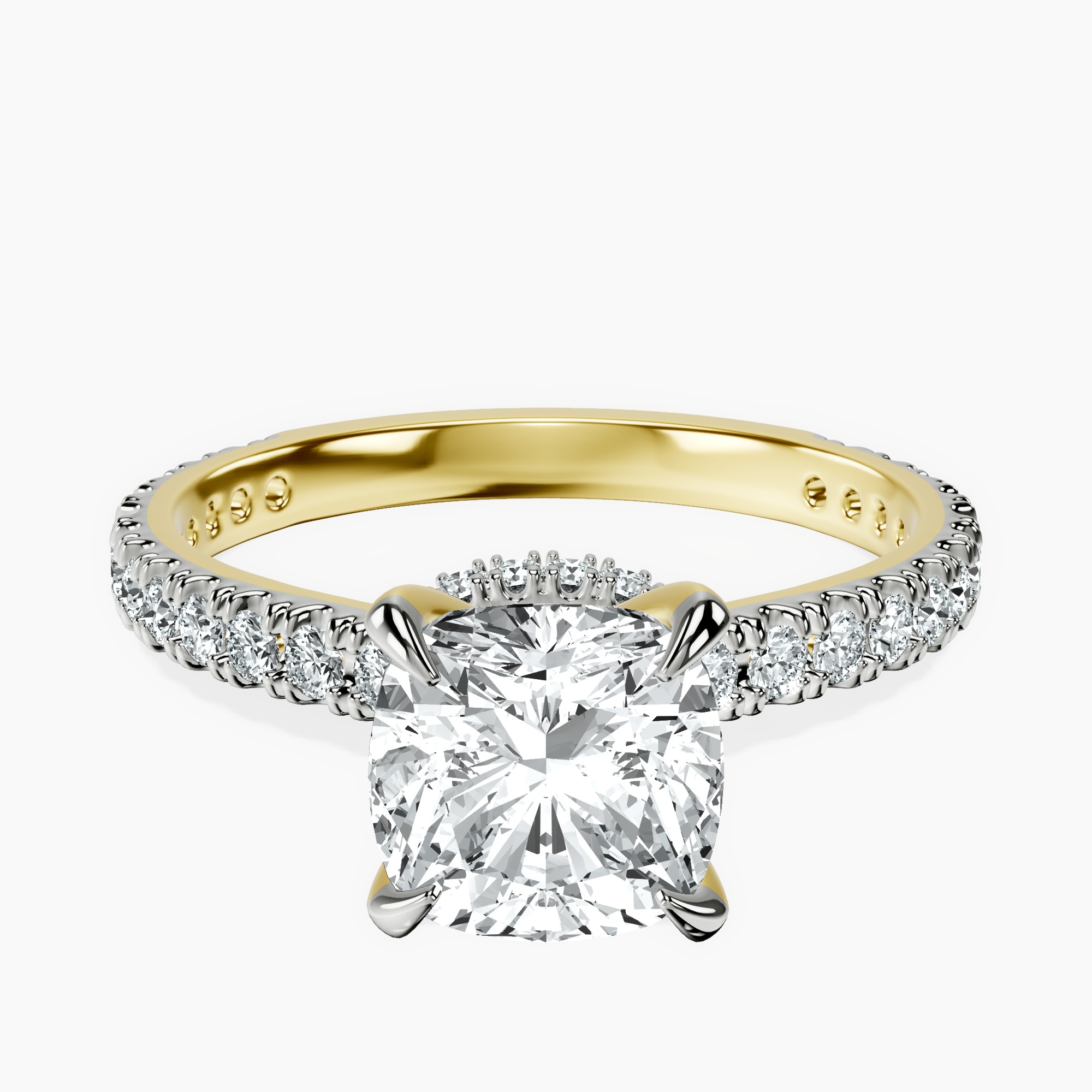 14kt Yellow Gold Chrissy Teigen Secret Halo Lab Diamond Ring front image