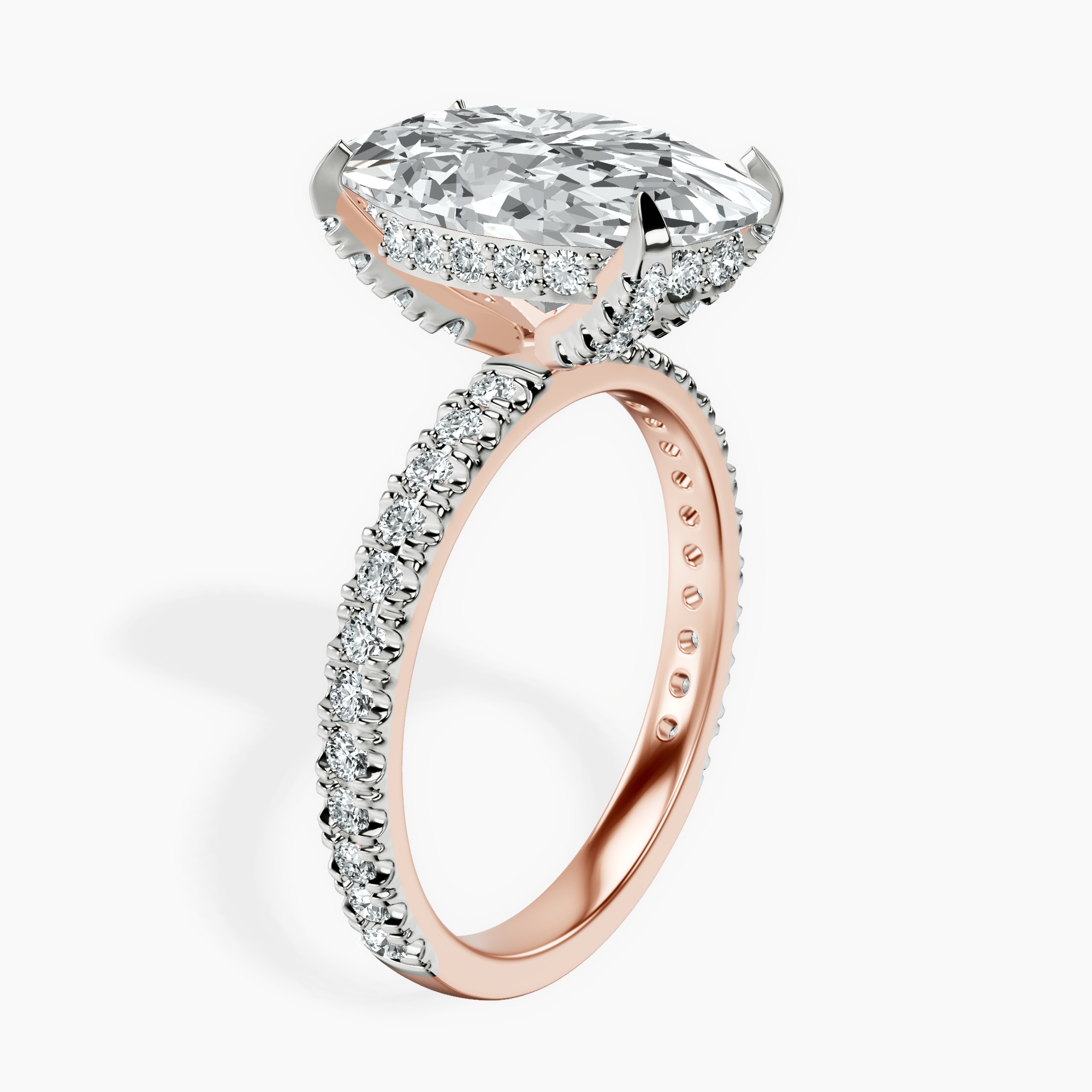 6.60 ct. oval Kylie Eternity Ring in 14kt rose gold standing product image one