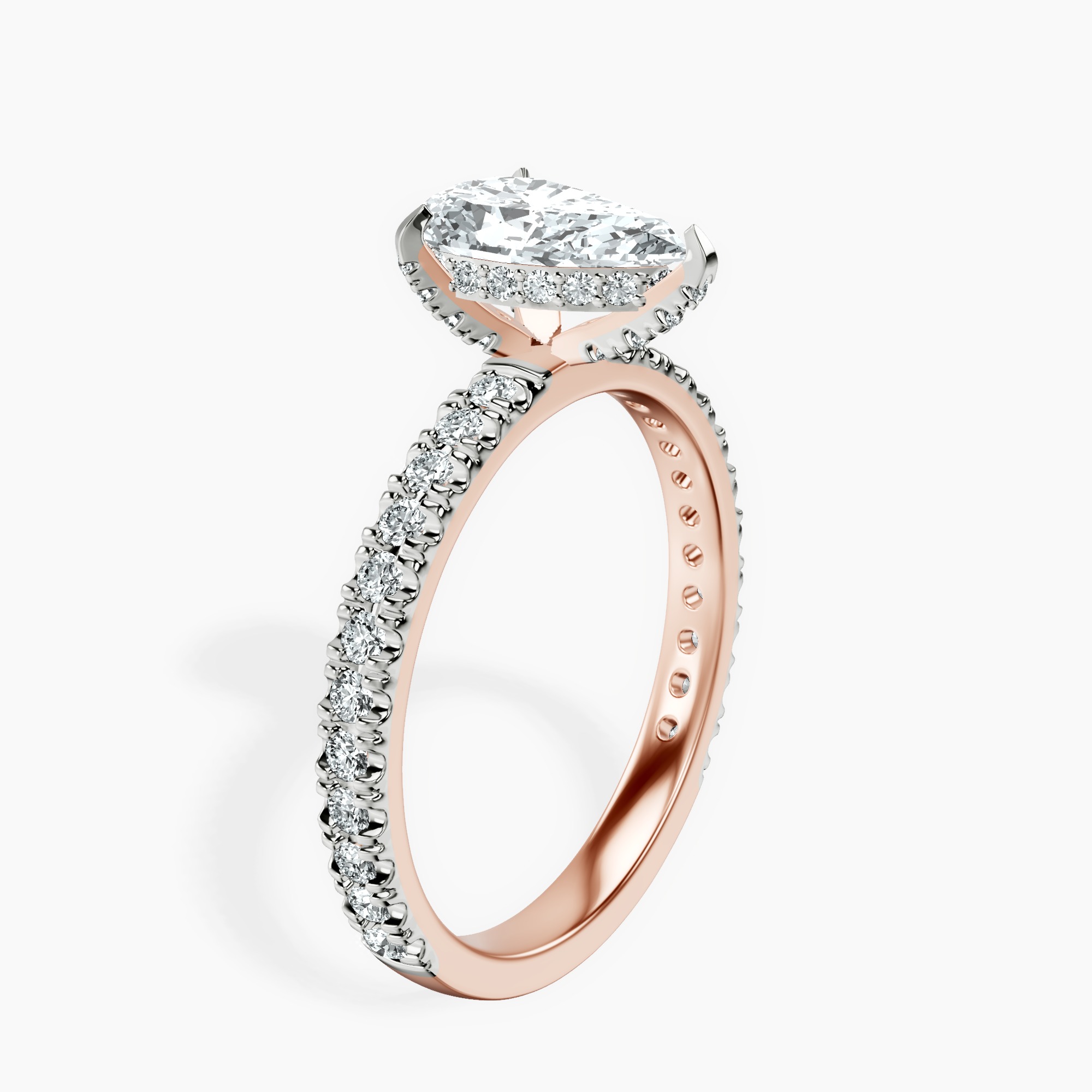 1.34 ct. pear Kylie Eternity Ring in 10kt rose gold standing product image one