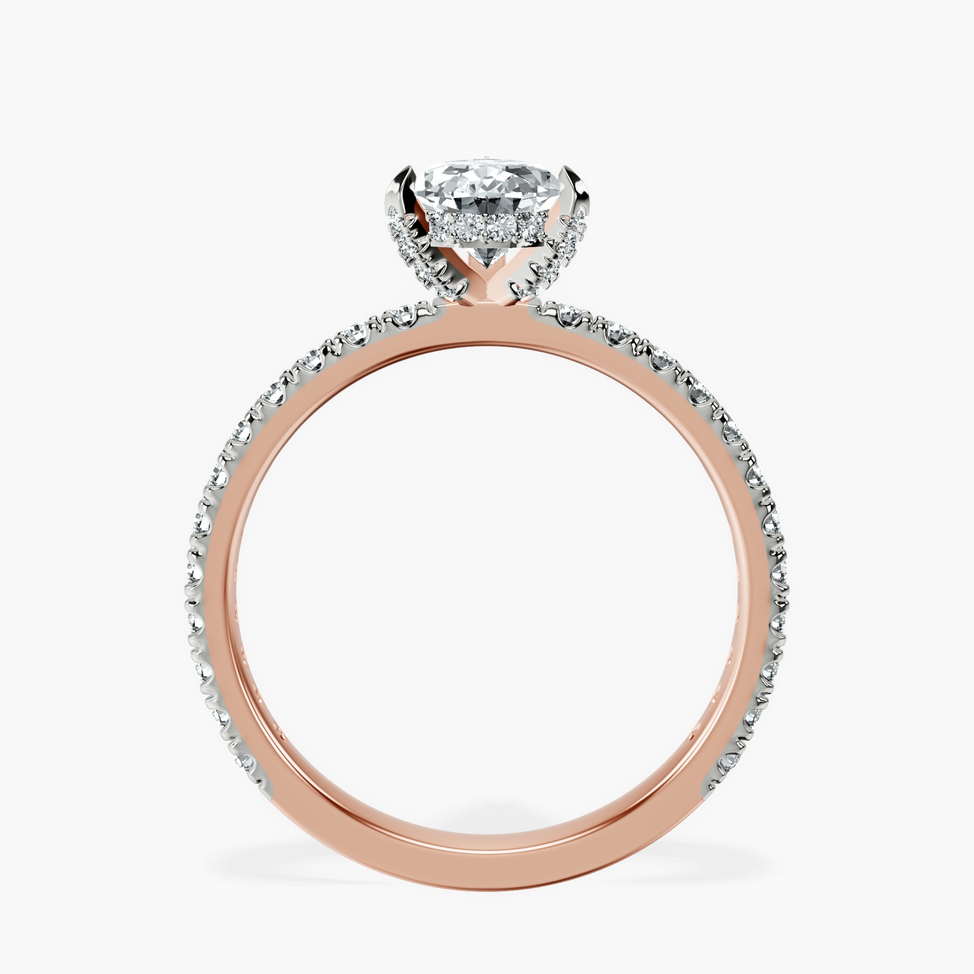 1.34 ct. pear Kylie Eternity Ring in 10kt rose gold side right image one