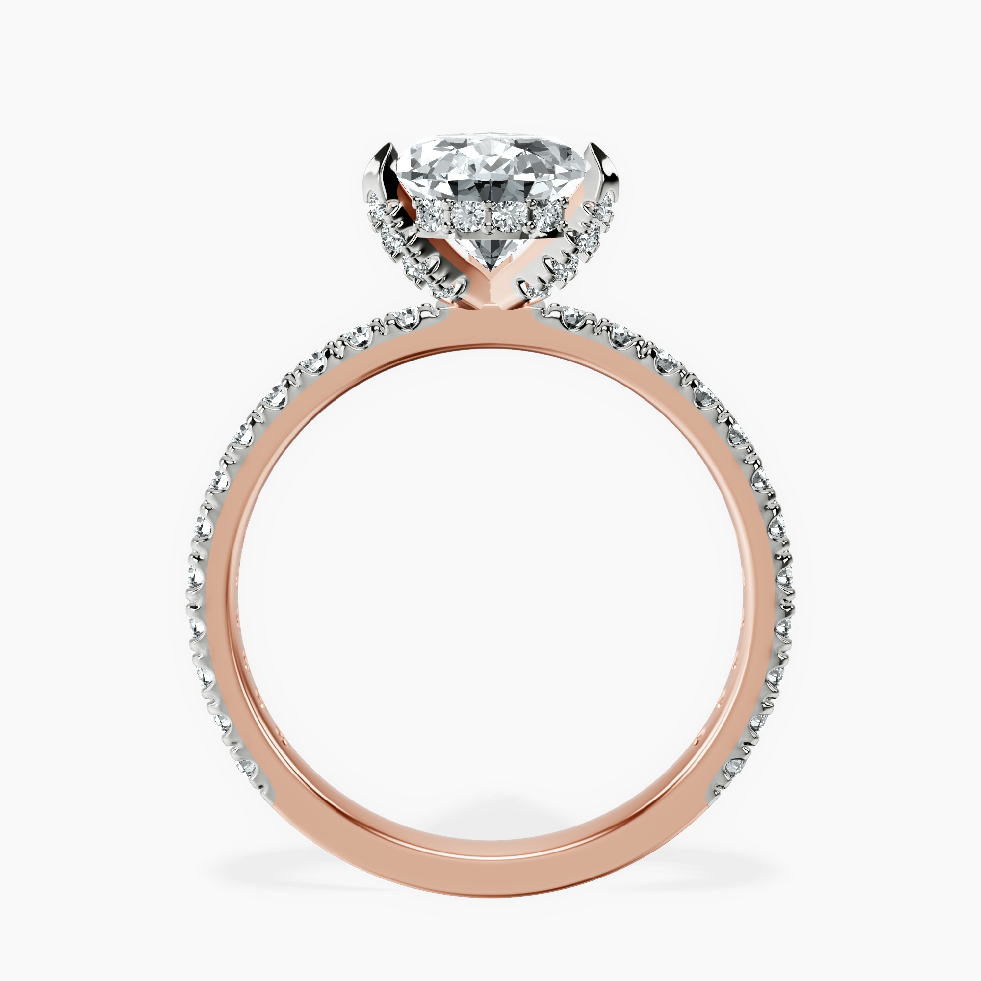 2.96 ct. pear Kylie Eternity Ring in 14kt rose gold side right image one