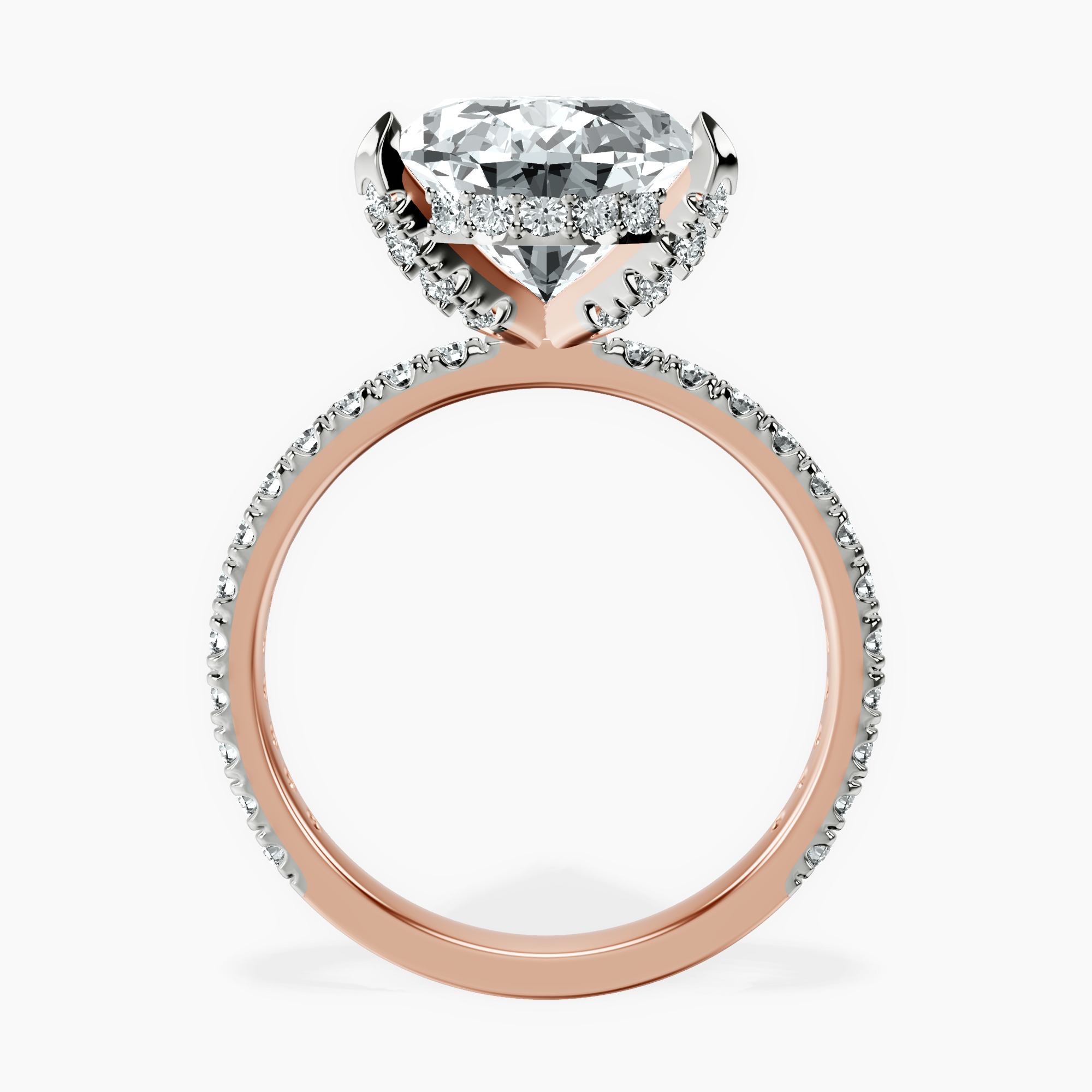 10.53 ct. pear Kylie Eternity Ring in 9Ct rose gold side right image one