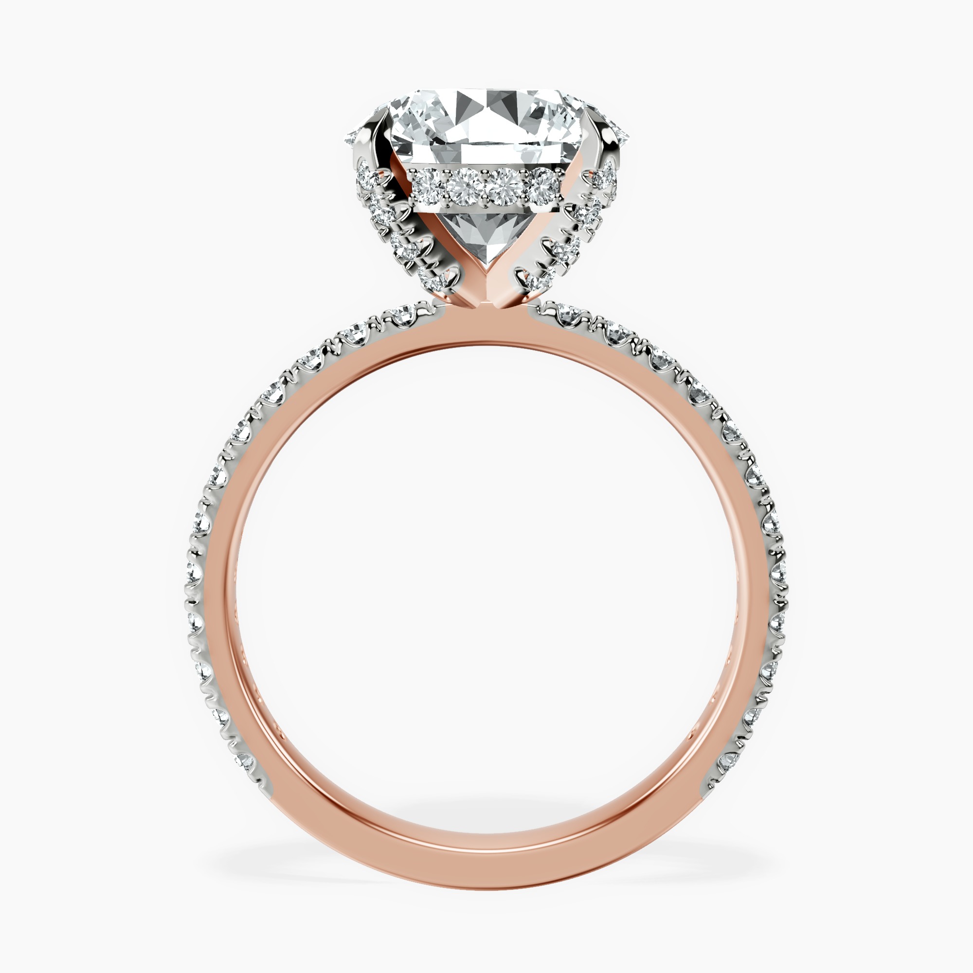 3.29 ct. round Kylie Eternity Ring in 14kt rose gold side right image one