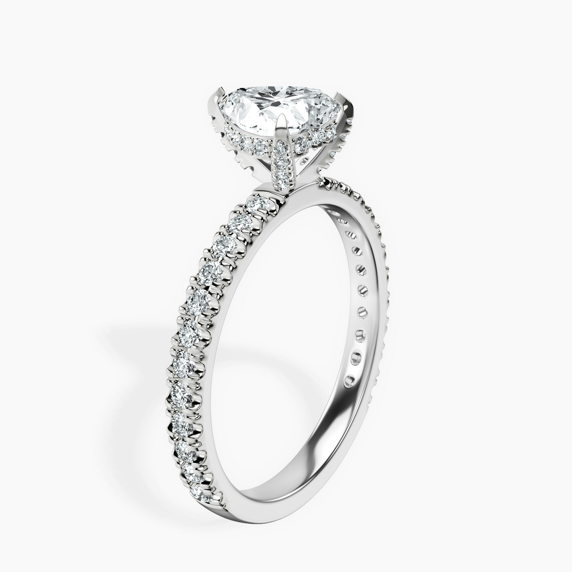 1.29 ct. heart Kylie Eternity Ring in 18kt white gold standing product image one