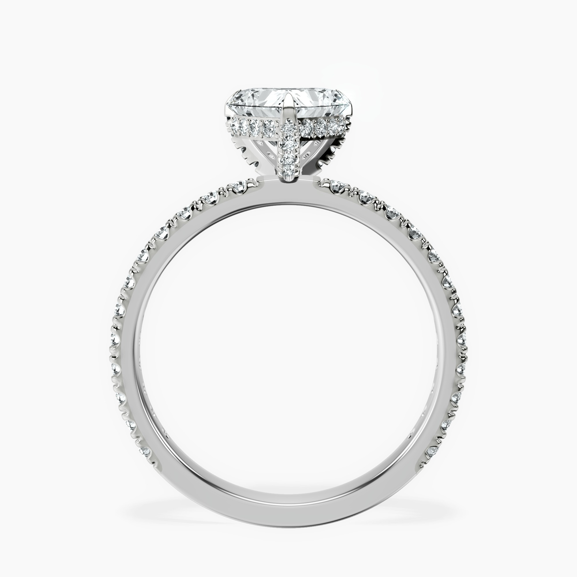 1.29 ct. heart Kylie Eternity Ring in 18kt white gold side right image one