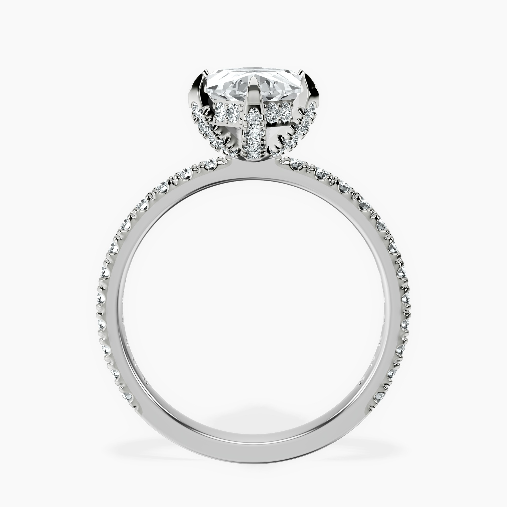 4.05 ct. marquise Kylie Eternity Ring in platinum side right image one