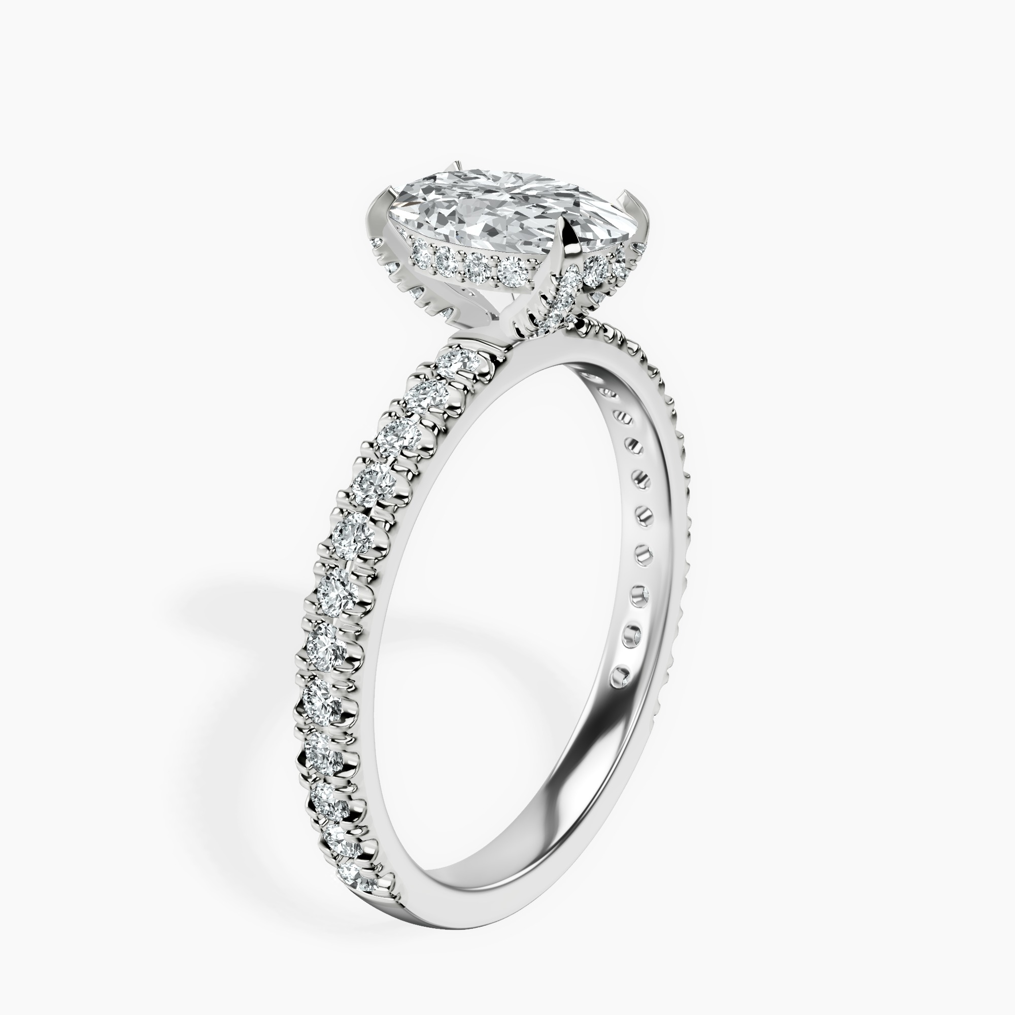 1.37 ct. oval Kylie Eternity Ring in 14kt white gold standing product image one