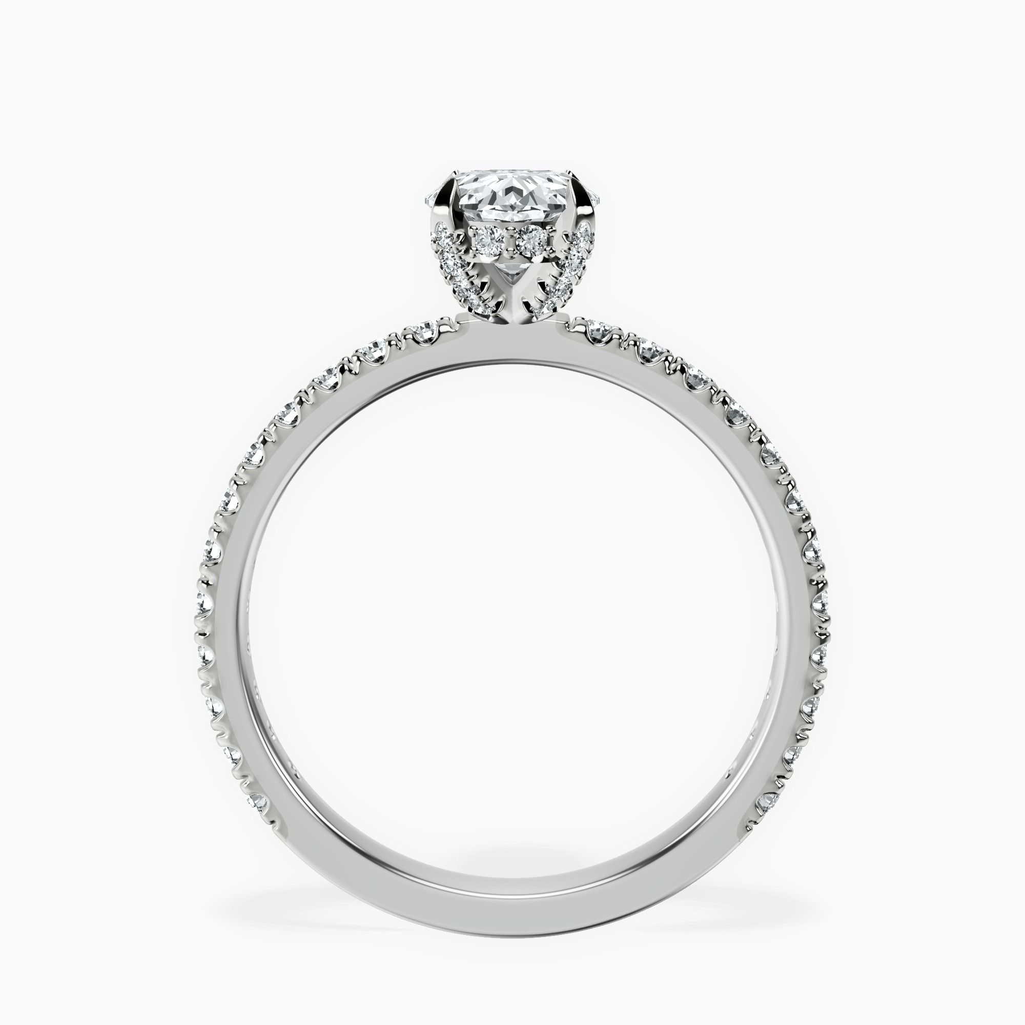 1.37 ct. oval Kylie Eternity Ring in 14kt white gold side right image one