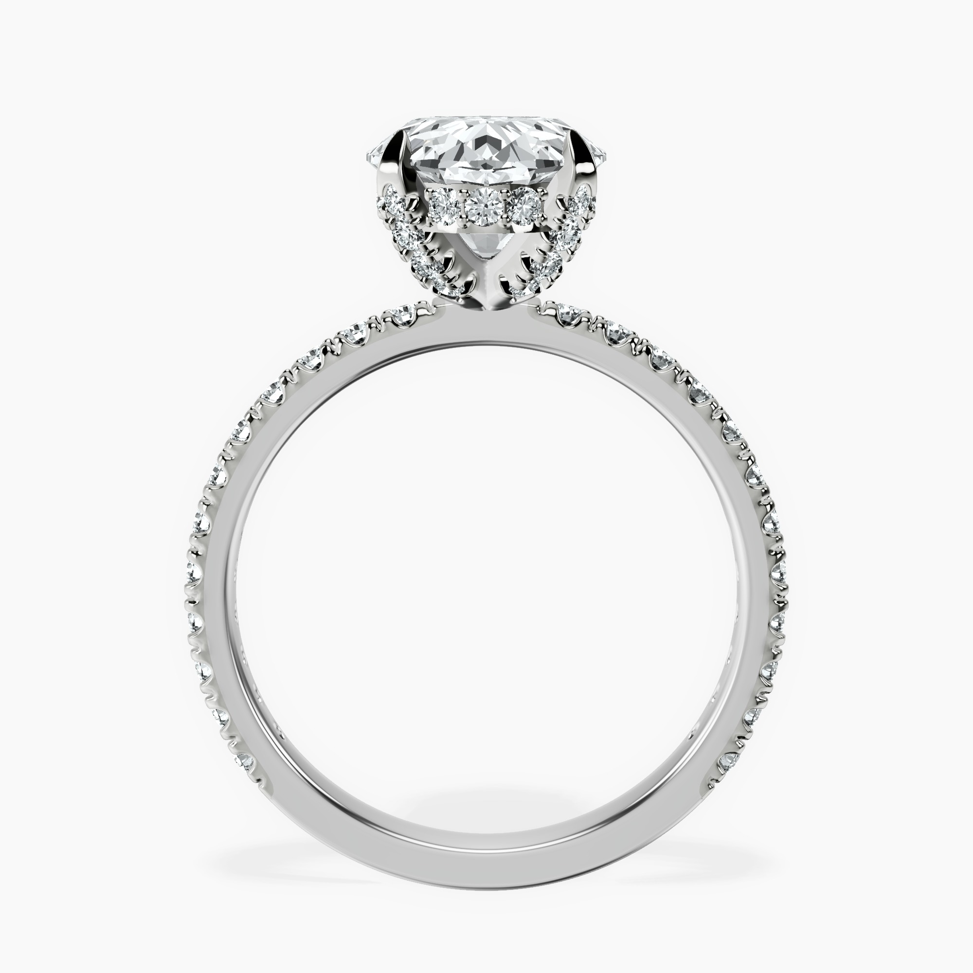 4.76 ct. oval Kylie Eternity Ring in 10kt white gold side right image one
