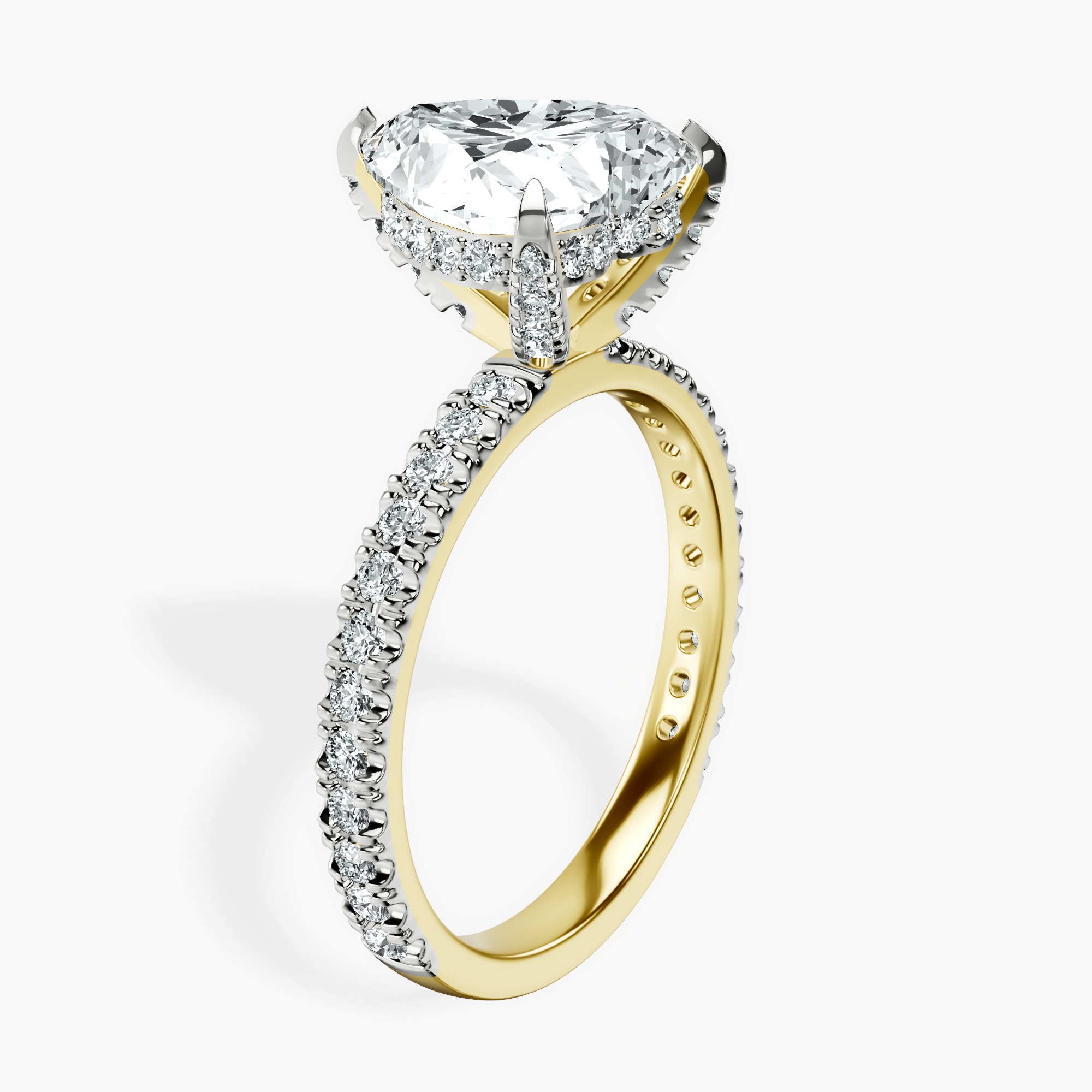 3.01 ct. heart Kylie Eternity Ring in 14kt yellow gold standing product image one