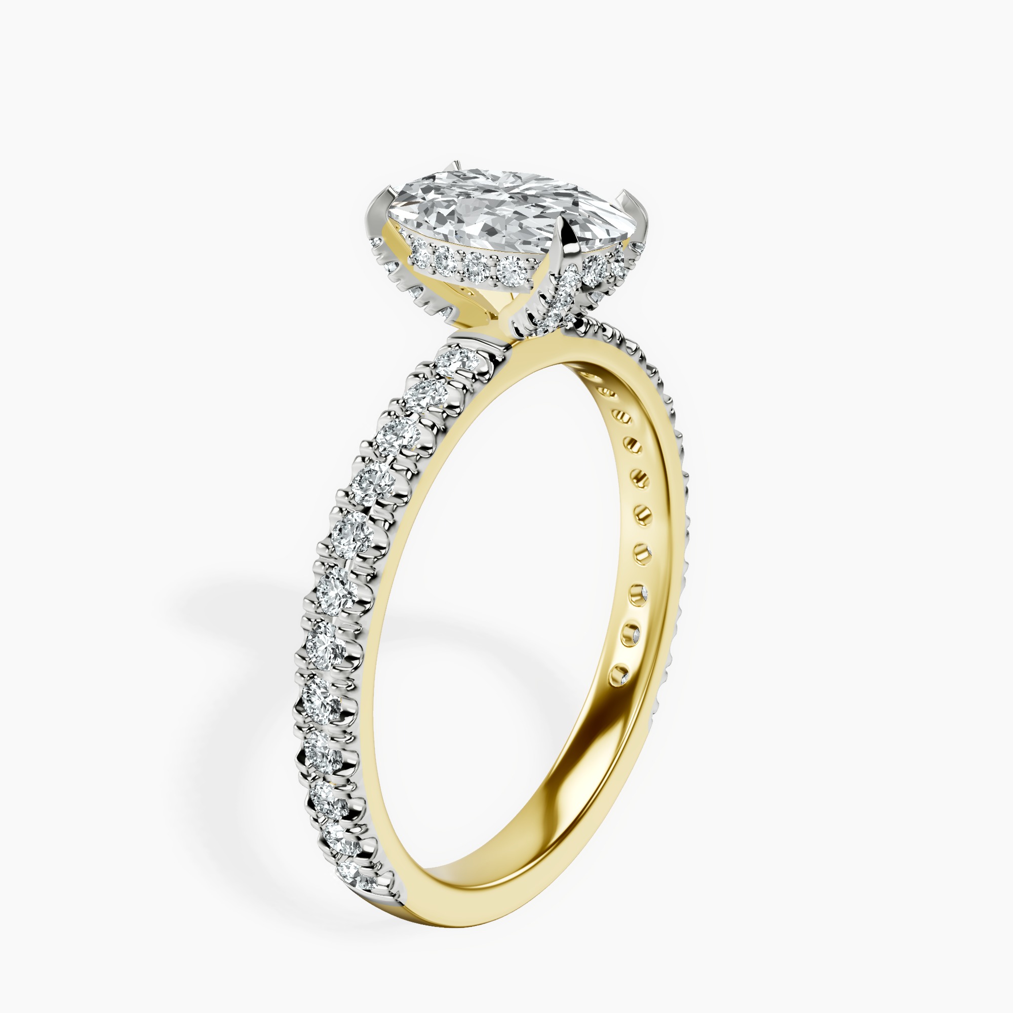 1.37 ct. oval Kylie Eternity Ring in 18kt yellow gold standing product image one
