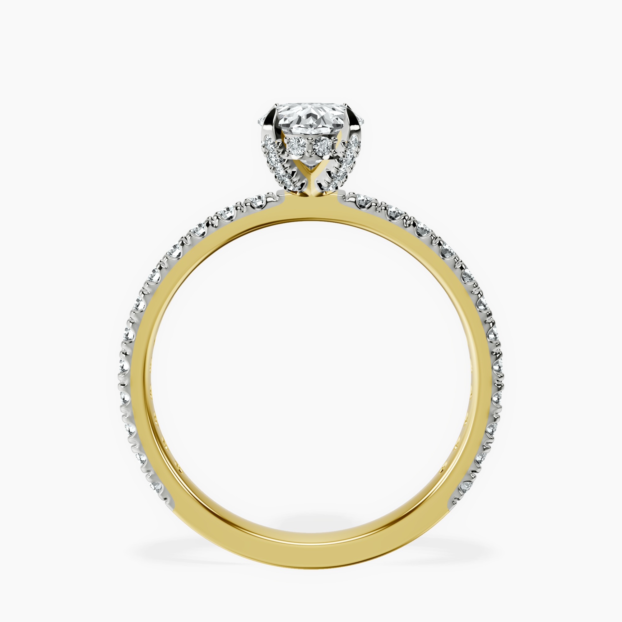 1.37 ct. oval Kylie Eternity Ring in 18kt yellow gold side right image one