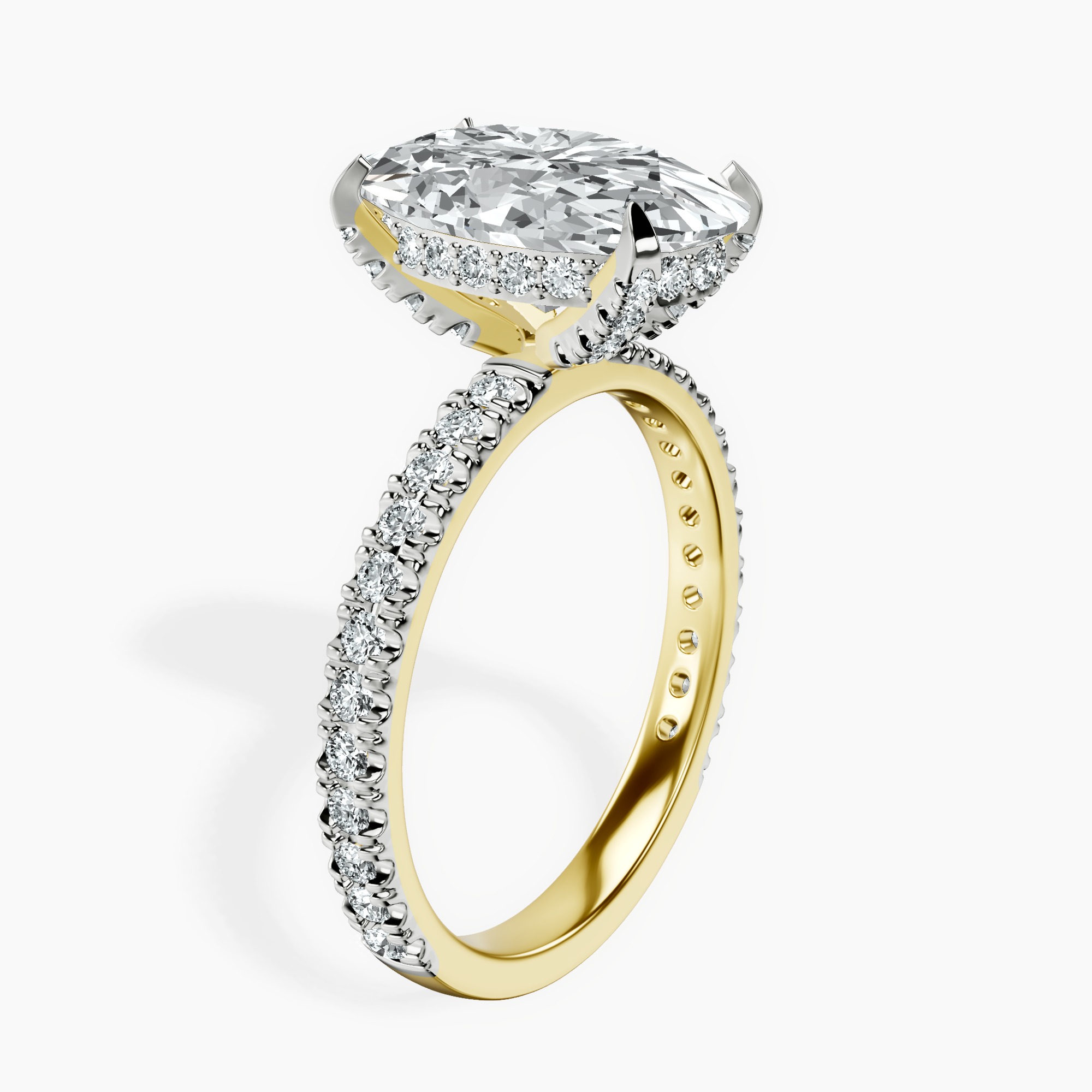 4.66 ct. oval Kylie Eternity Ring in 14kt yellow gold standing product image one