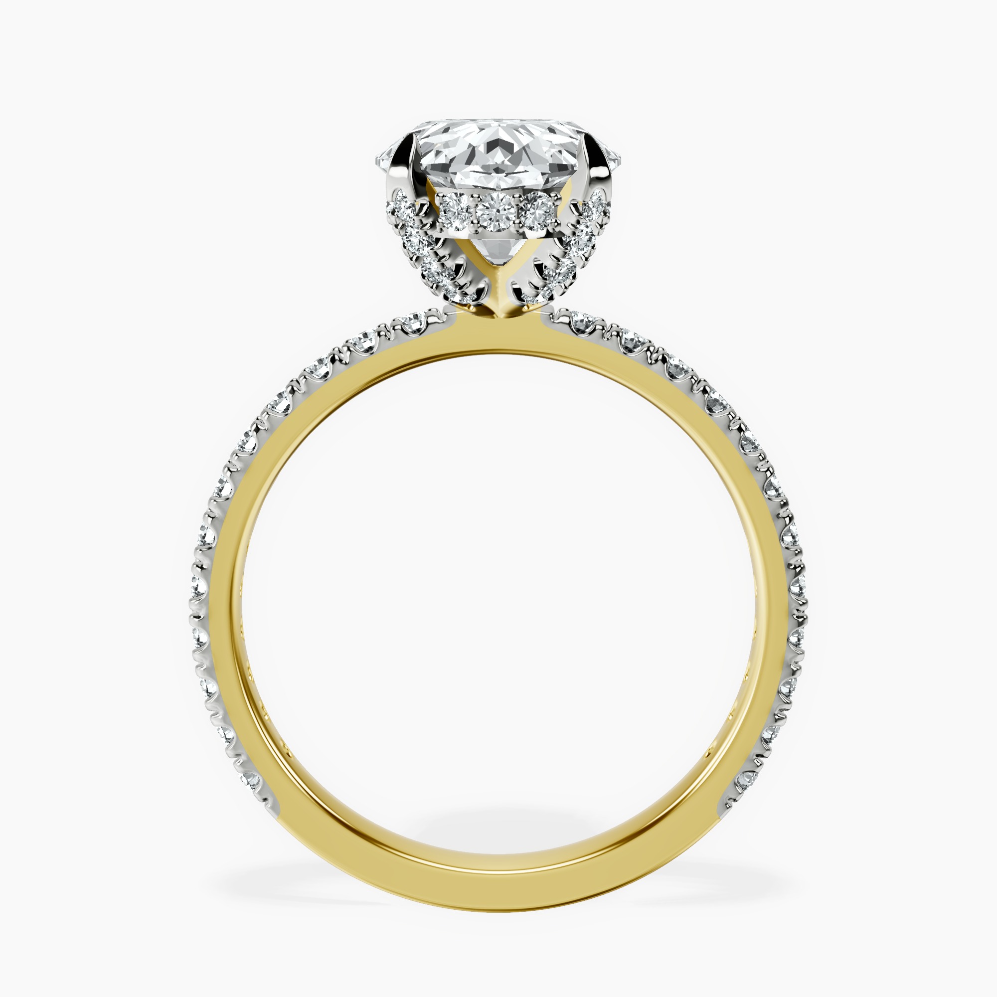 4.66 ct. oval Kylie Eternity Ring in 14kt yellow gold side right image one