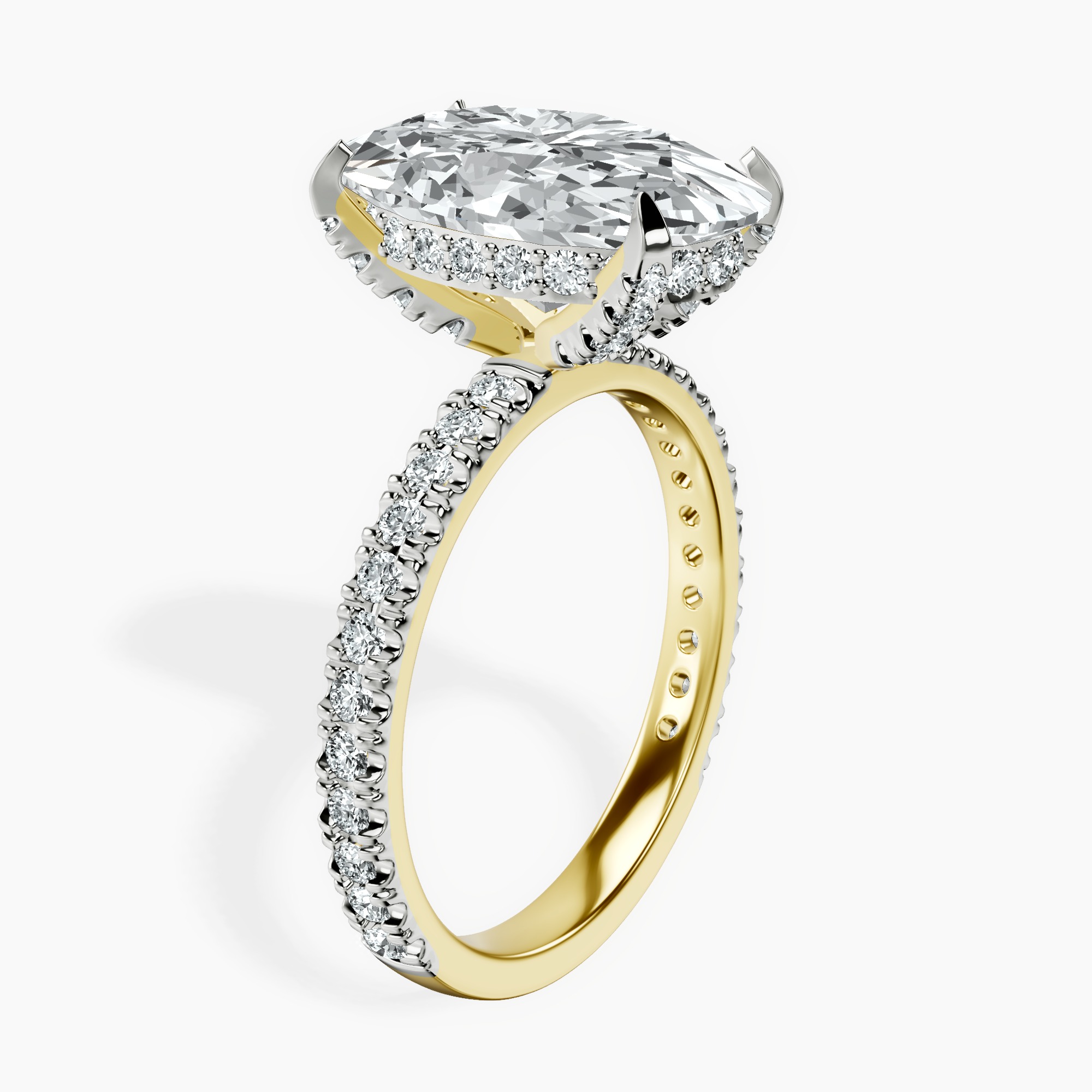 5.63 ct. oval Kylie Eternity Ring in 14kt yellow gold standing product image one