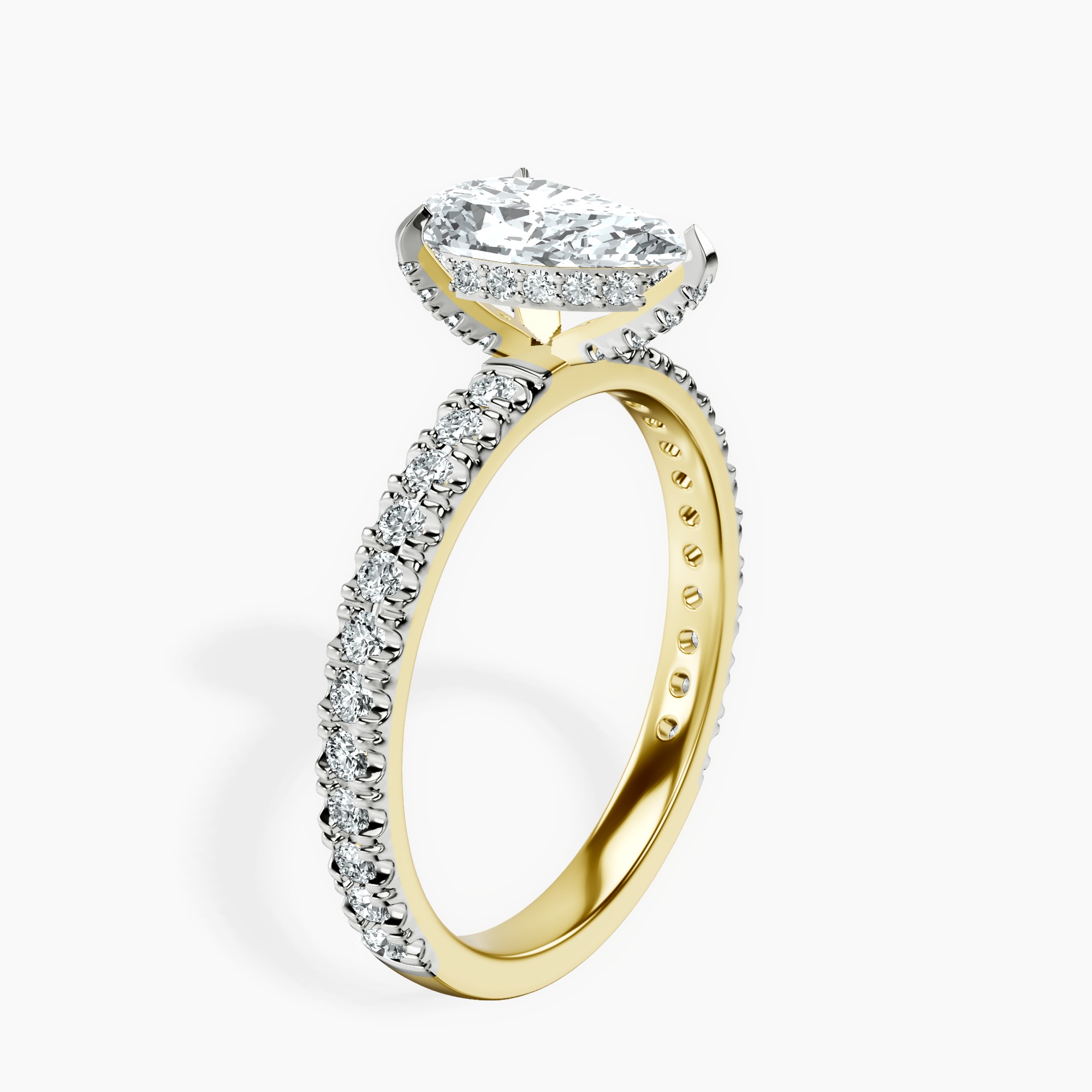 1.45 ct. pear Kylie Eternity Ring in 10kt yellow gold standing product image one