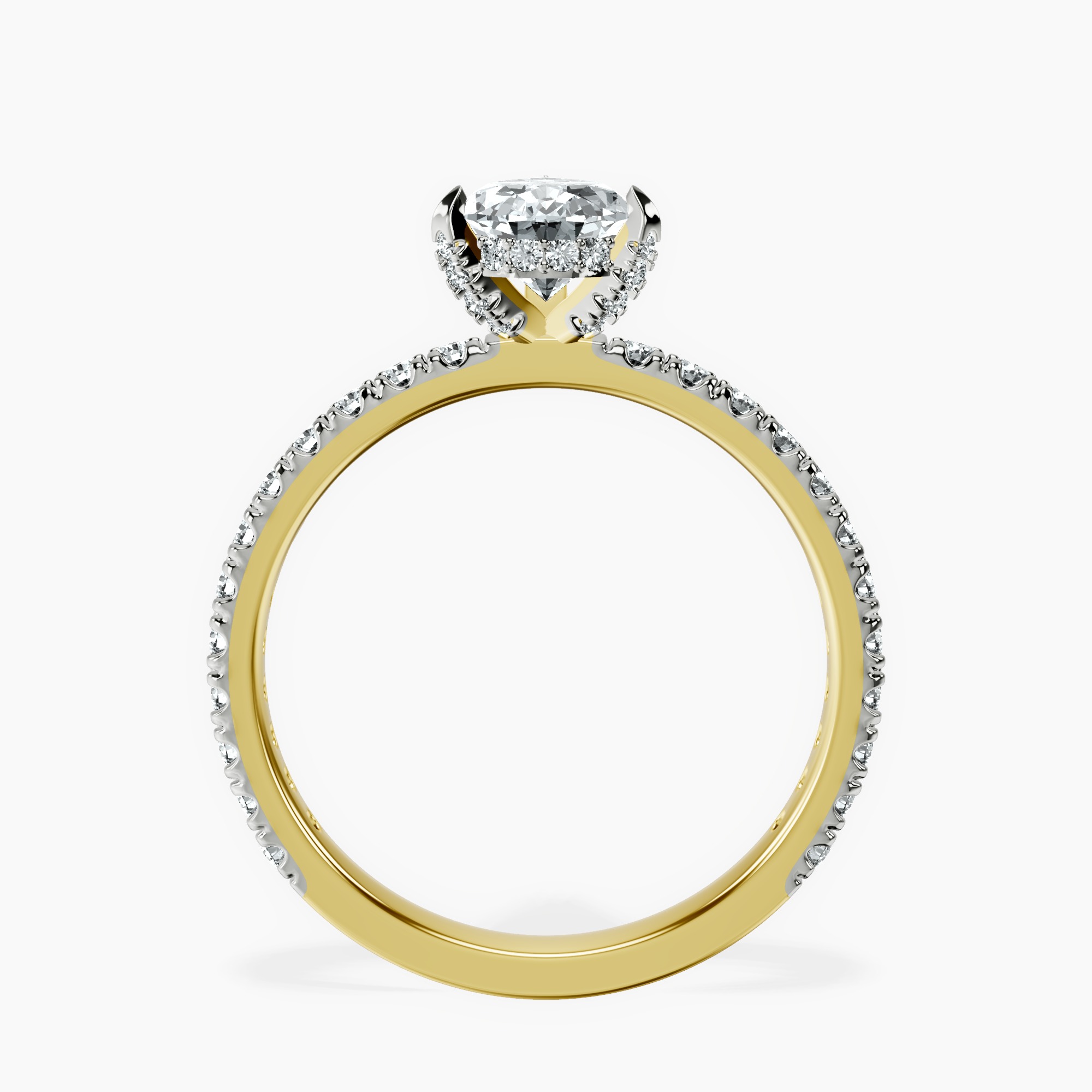 1.45 ct. pear Kylie Eternity Ring in 10kt yellow gold side right image one