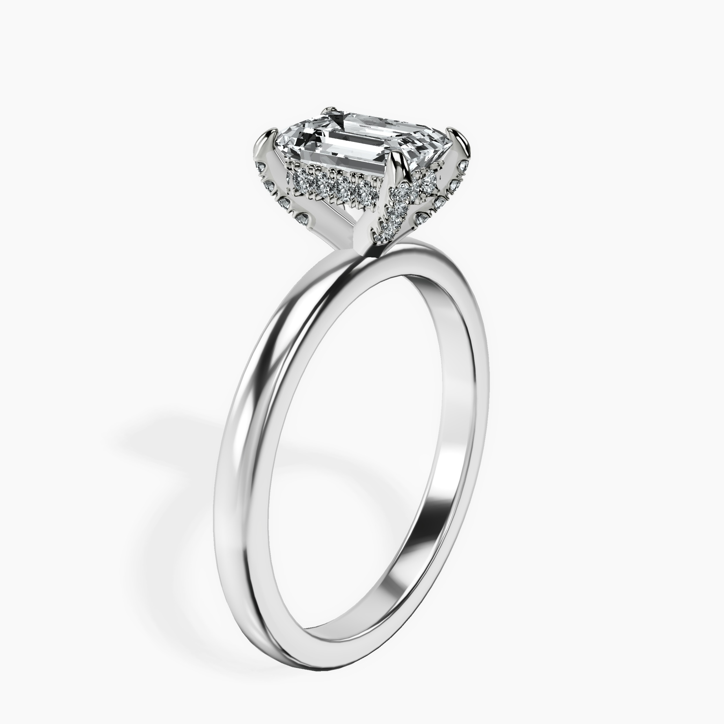 1.48 ct. emerald Lyla Solitaire Ring in 18kt white gold standing product image one