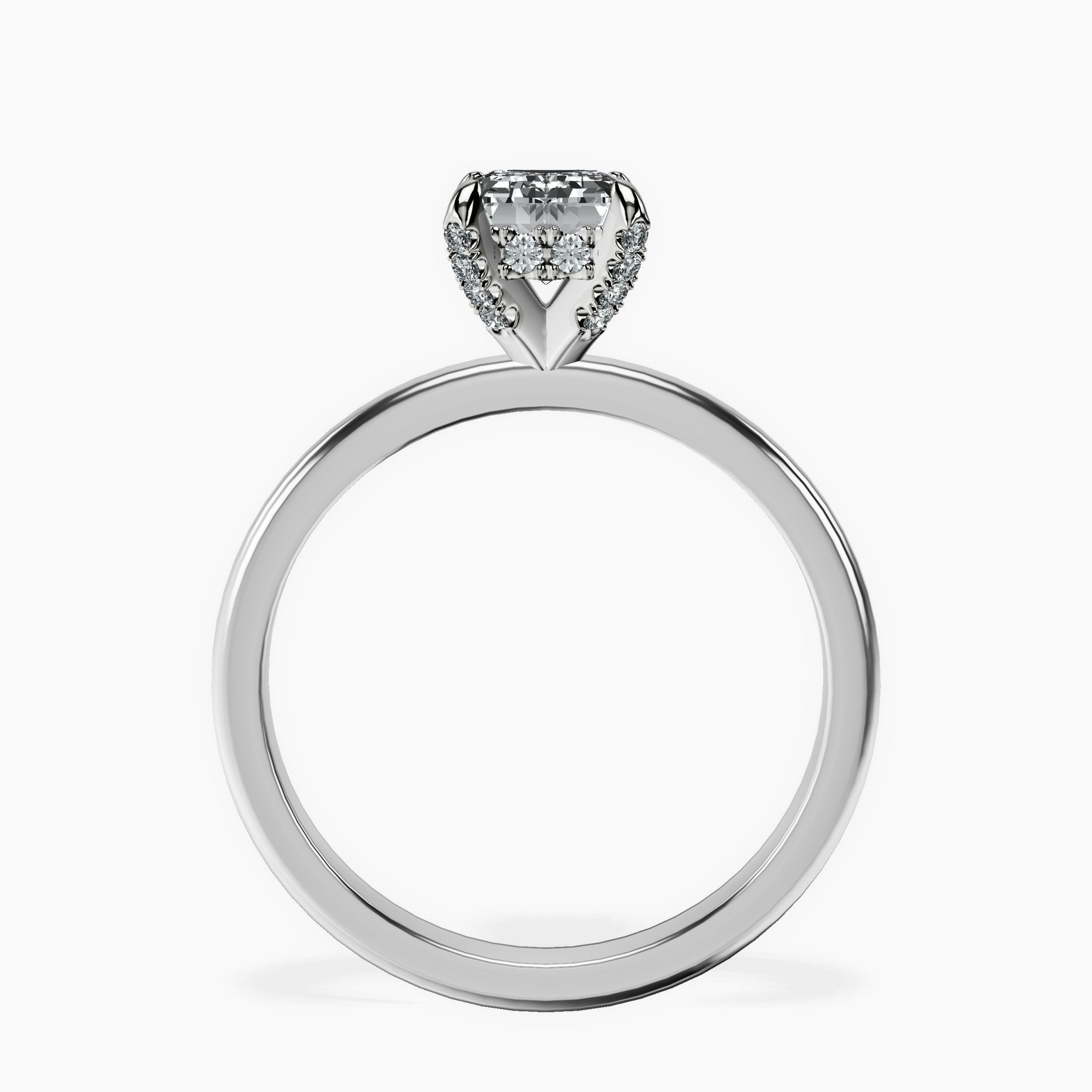 1.48 ct. emerald Lyla Solitaire Ring in 18kt white gold side right image one
