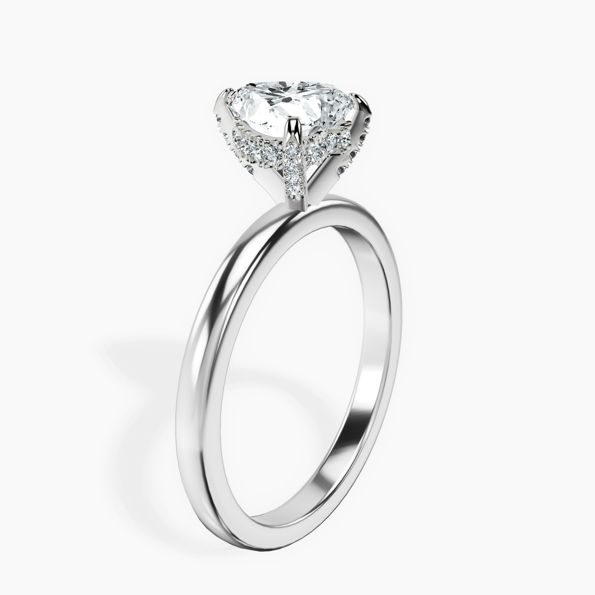 1.29 ct. heart Lyla Solitaire Ring in platinum standing product image one