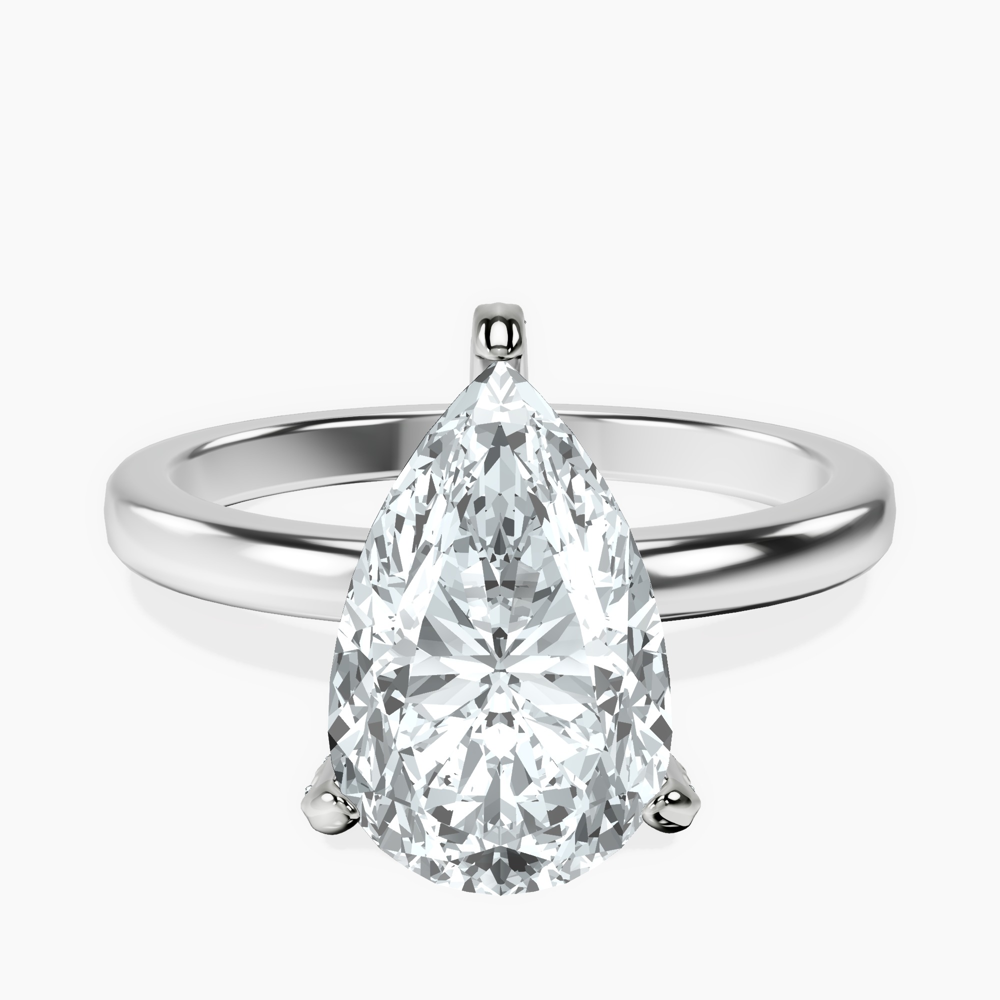 2.96 ct. pear Lyla Solitaire Ring in platinum rtr top