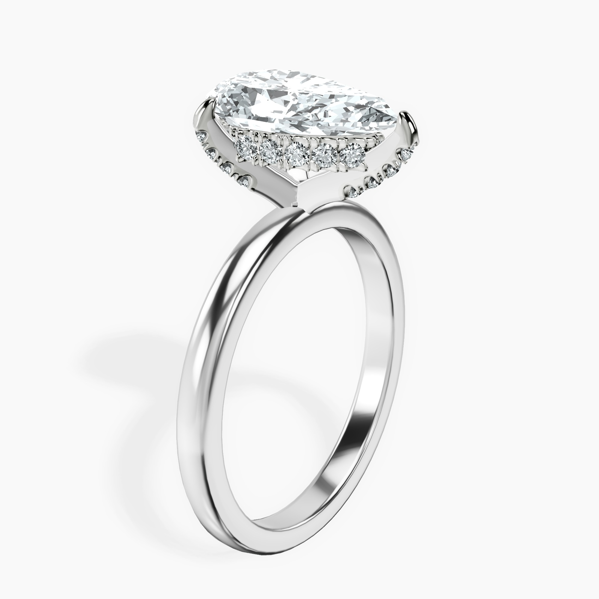 2.96 ct. pear Lyla Solitaire Ring in platinum standing product image one