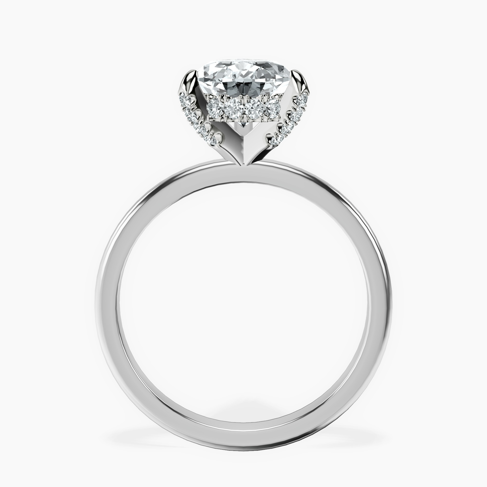 2.96 ct. pear Lyla Solitaire Ring in platinum side right image one