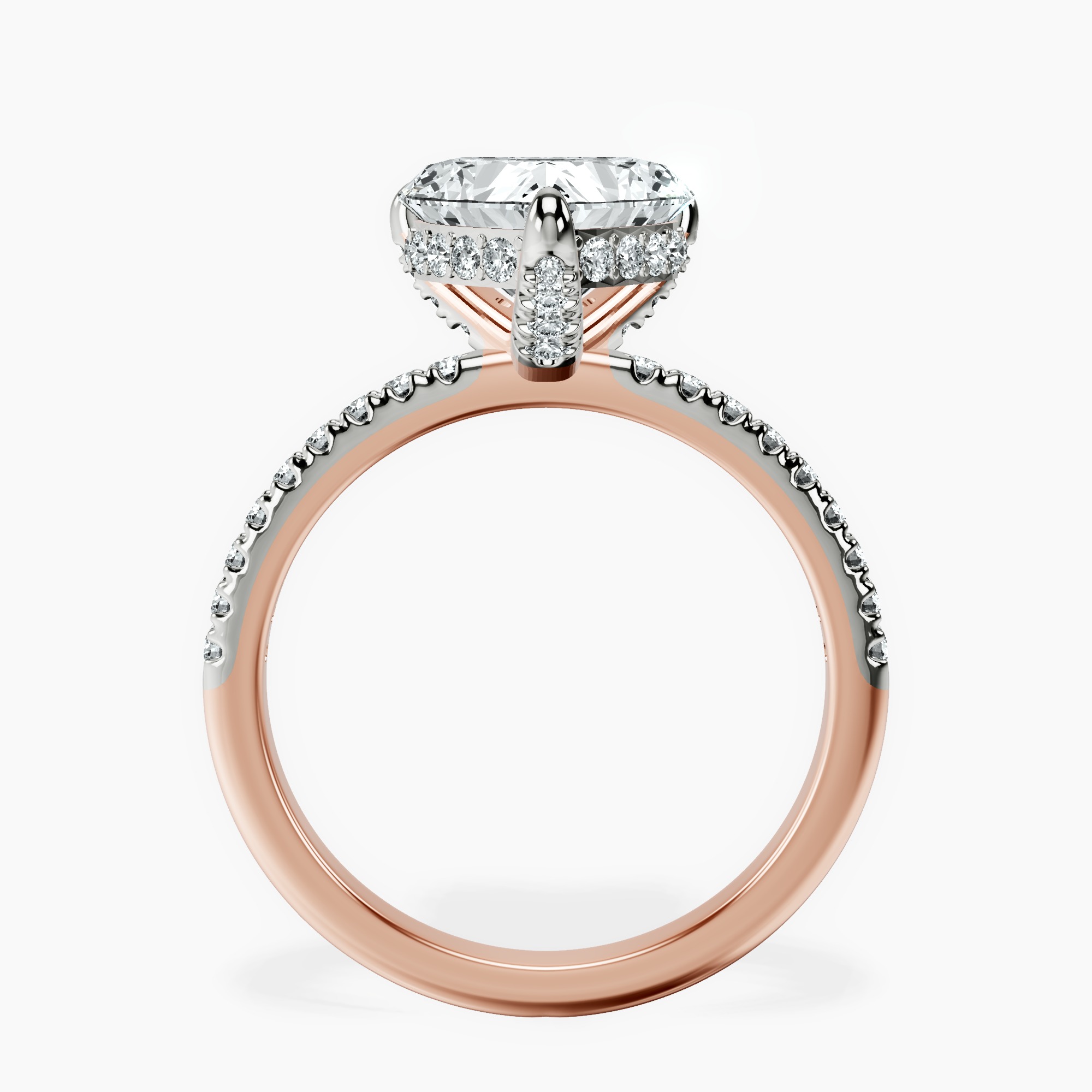 2.71 ct. heart Serena Eternity Ring in 10kt rose gold side right image one